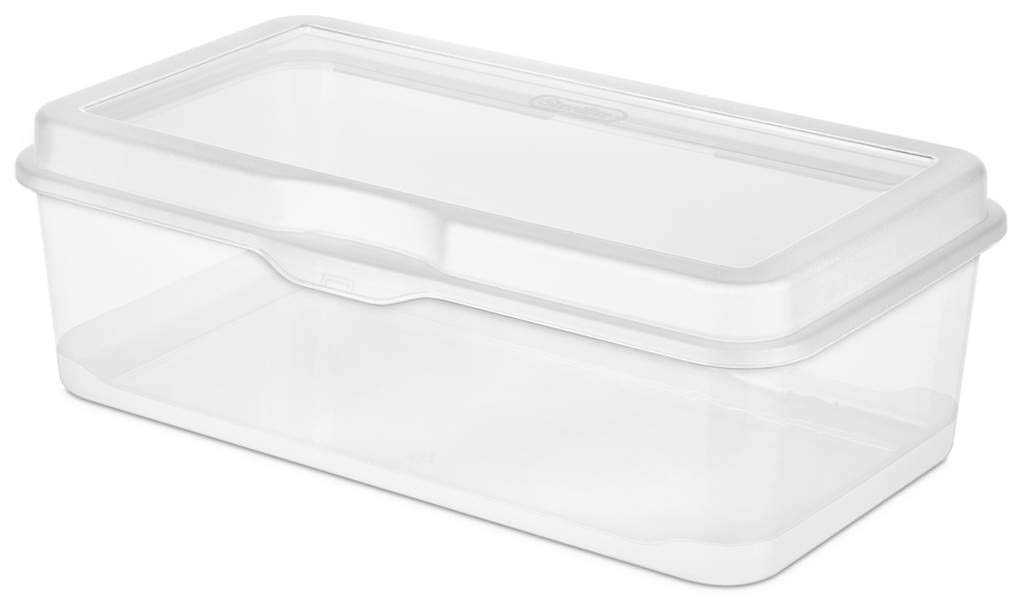 Sterilite Large and Small FlipTop Latching Storage Boxes - 6 Pack & 12 Pack for Office, Home Organization | Perfect for Closet, Garage, and Kids' Toy Storage
