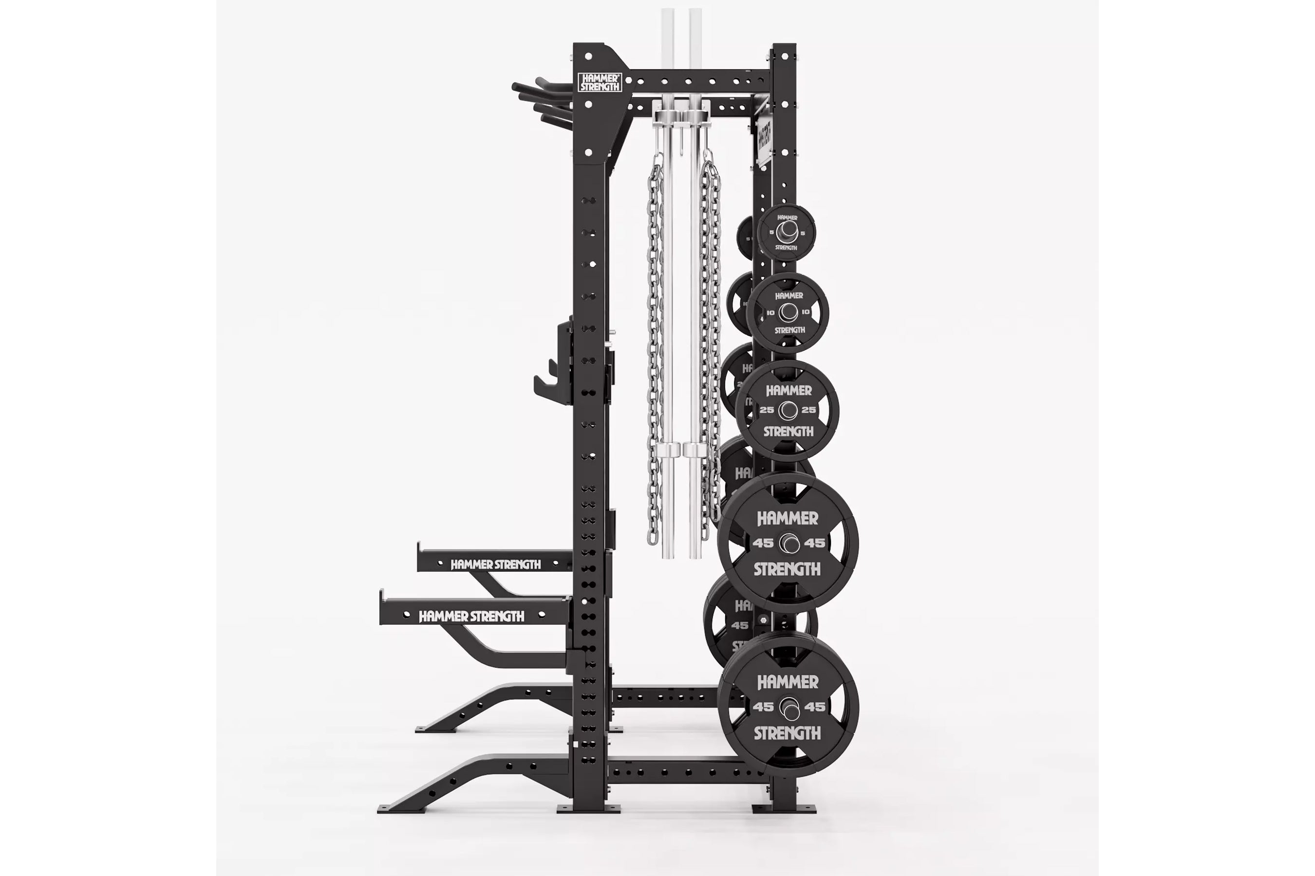 Hammer Strength HD Elite ID Half Rack - Heavy Duty Power Rack for Home & Commercial Gyms - Perfect for Squats, Bench Press & Strength Training