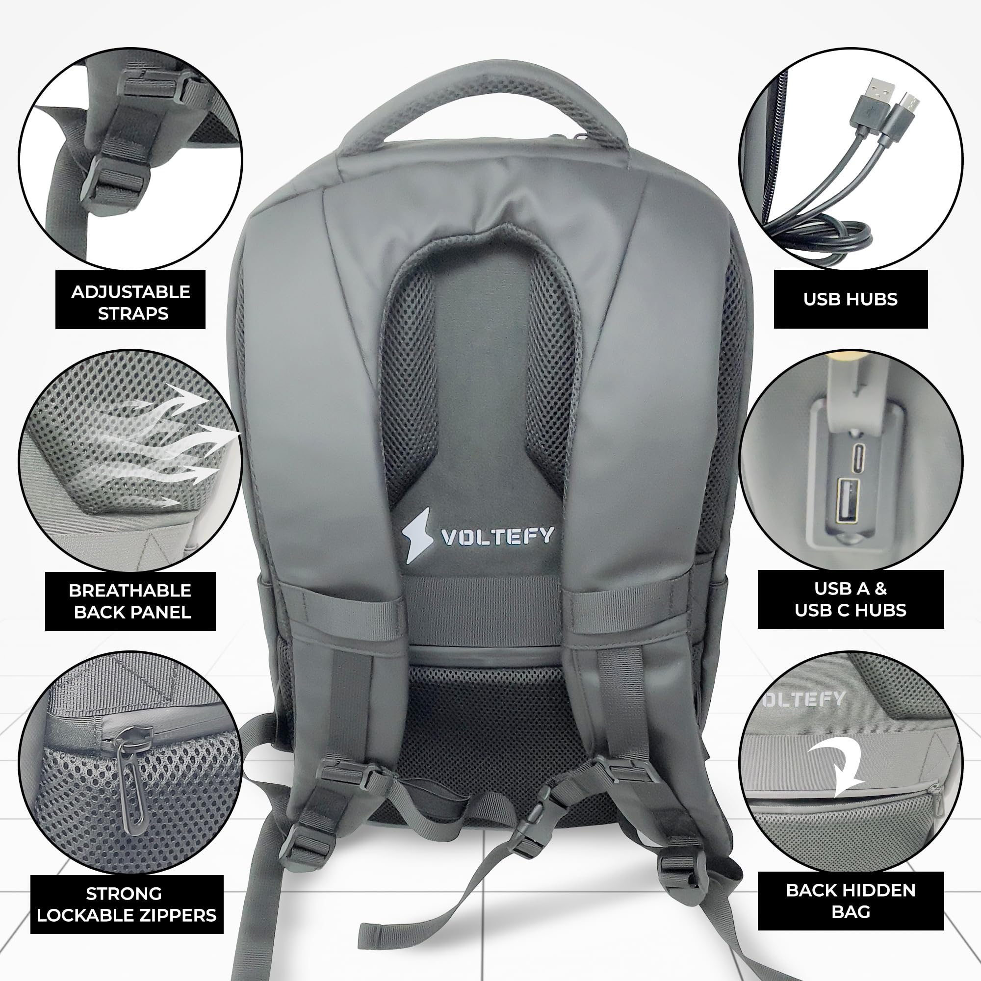 Programmable LED Backpack with Digital Screen - Waterproof Motorcycle & Travel Laptop Backpack for Men & Women - USB Charging Port, Large Capacity - Perfect for Commuting, Cycling, Rave Parties & Night Running