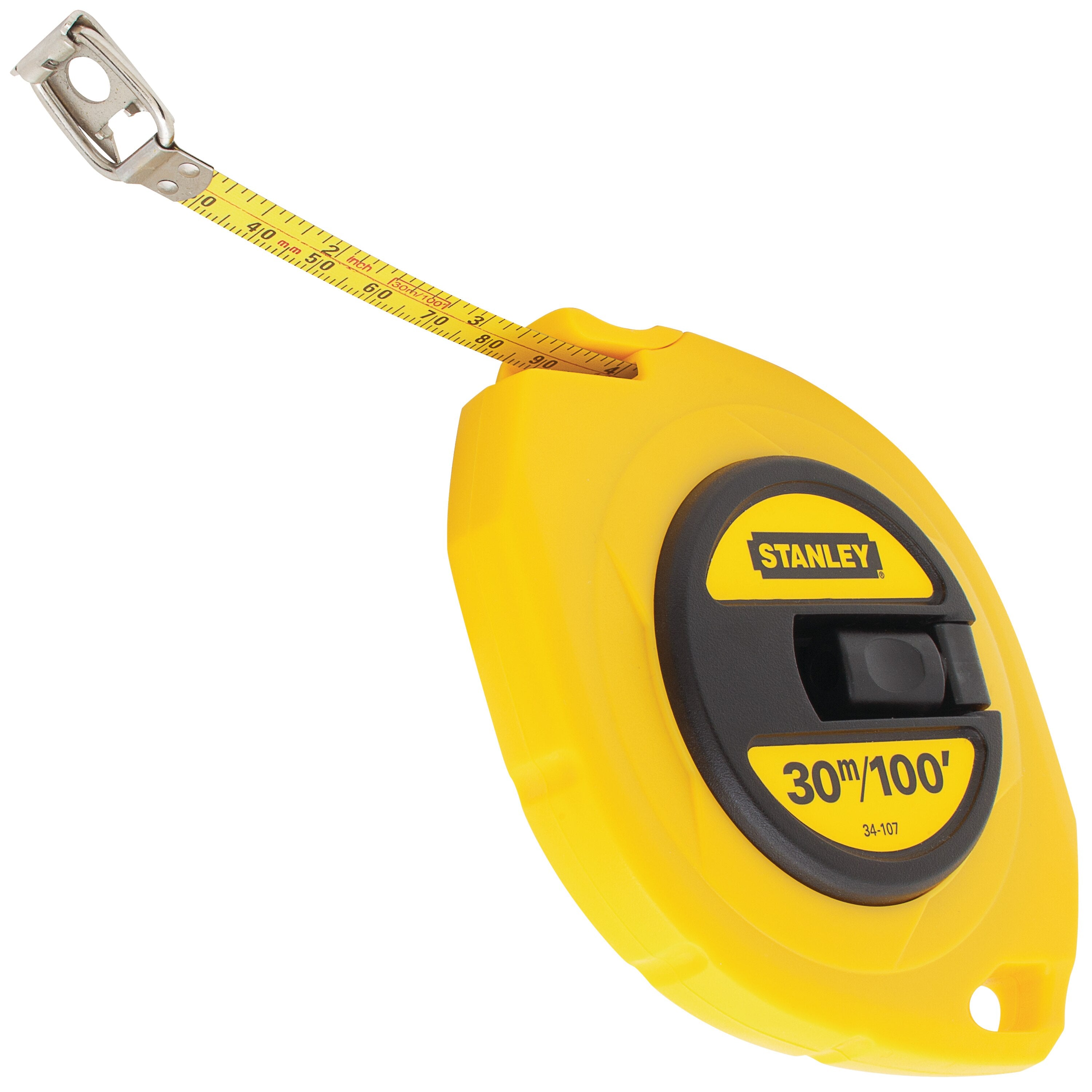 STANLEY 30m/100ft Heavy Duty Steel Tape Measure with Durable Case - Perfect for Construction, DIY Projects, and Home Improvement