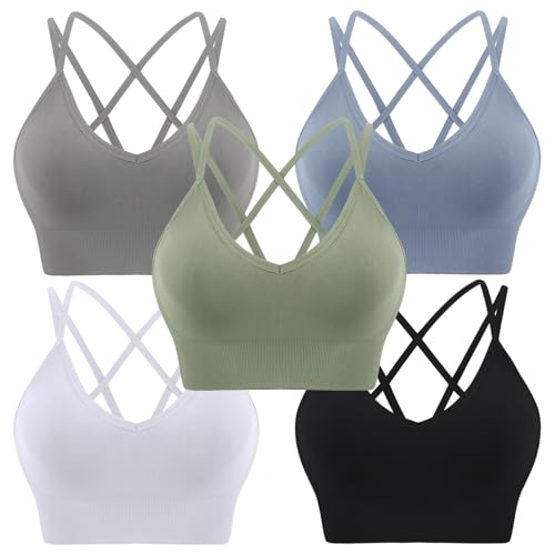 5 Pack-black+white+grey+dark Blue+green