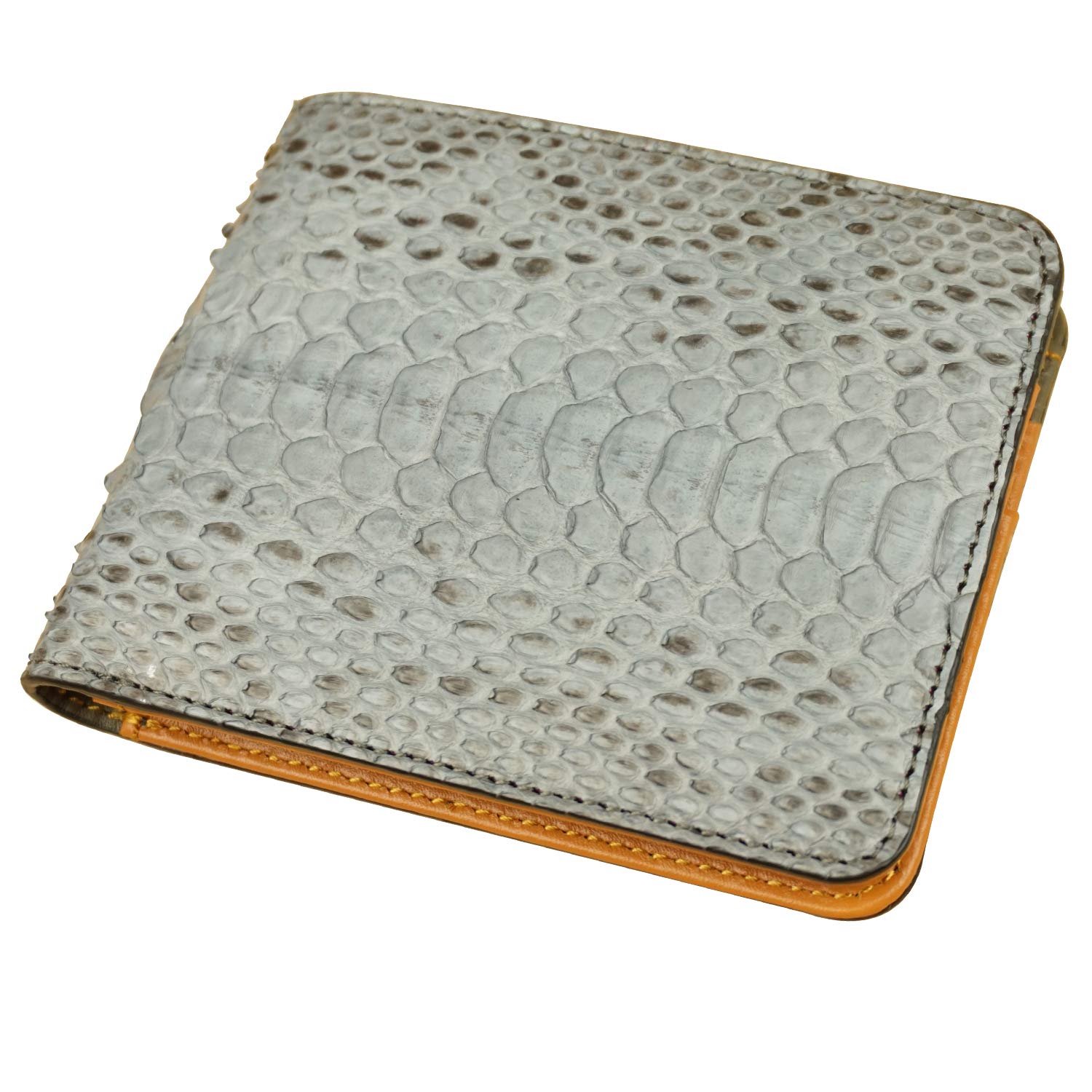 Premium Grey Python Leather Wallet for Men - Genuine Full Grain Python Skin Bifold Billfold - Stylish & Durable Men's Accessory - Perfect for Everyday Use, Business & Travel