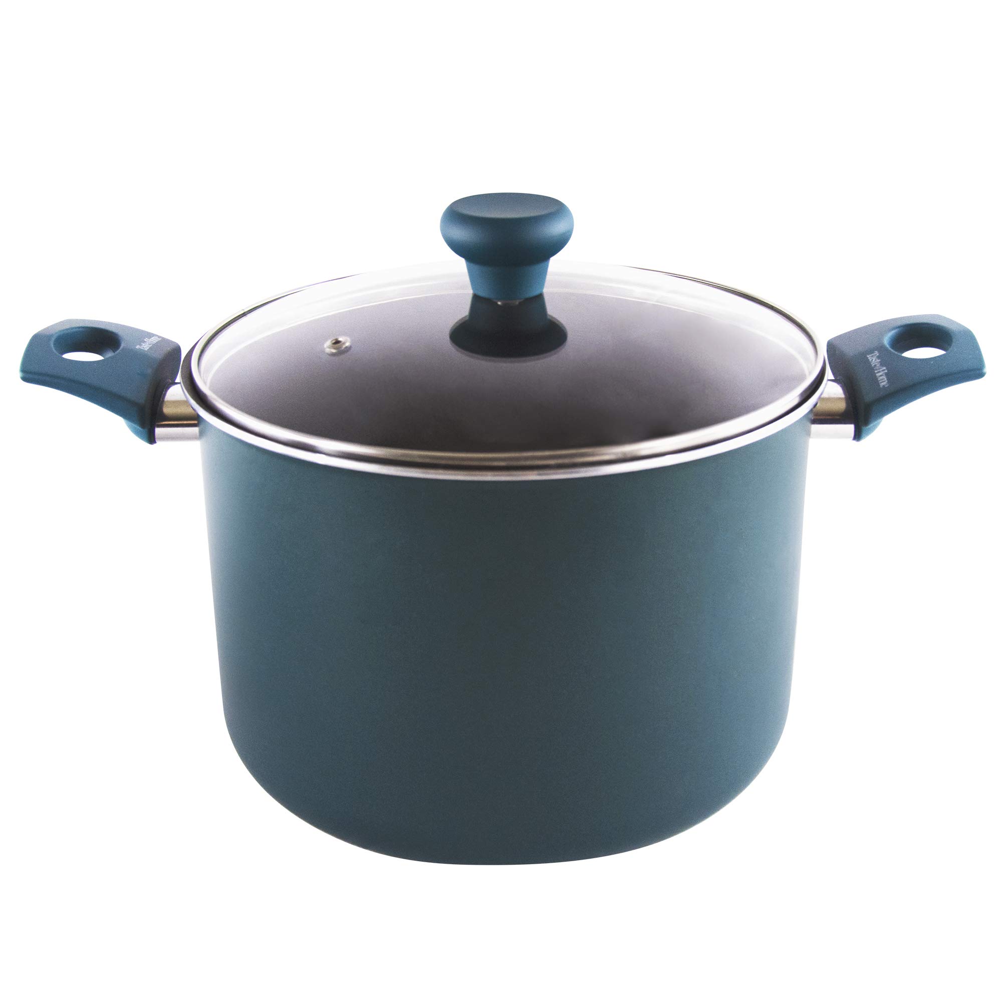 Taste of Home® 8-Quart Non-Stick Aluminum Stock Pot with Lid - Large Cooking Pot for Soups, Stews, Pasta & Boiling - Perfect for Family Dinners & Meal Prep