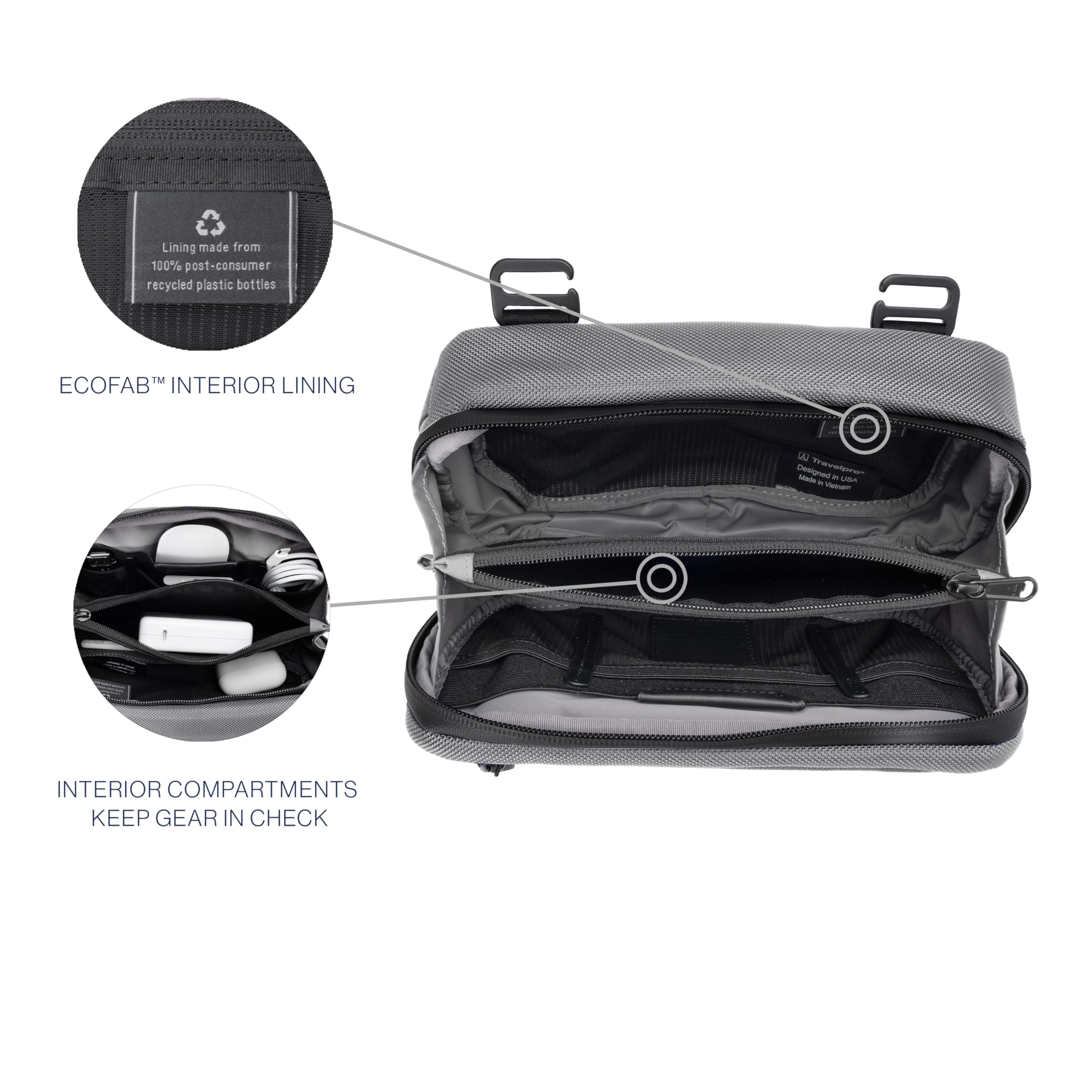 Travelpro Altitude Travel Essentials Organization Kit for Men & Women - Perfect for Carry-On Luggage, Business Trips & Vacation Packing