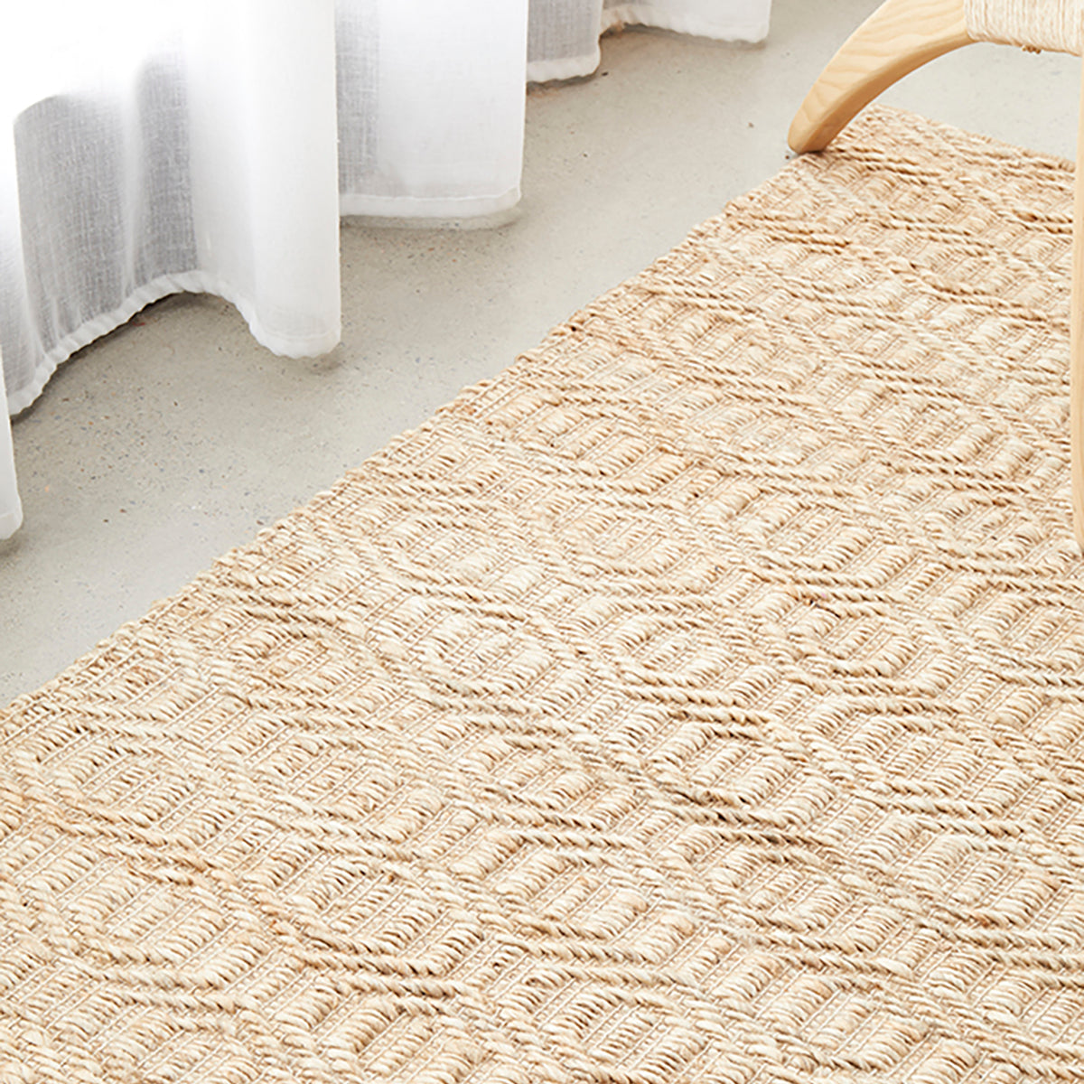 Dune Stina Natural Jute Rug - Handwoven Boho Chic Area Rug for Living Room, Bedroom, or Nursery | Eco-Friendly & Stylish Home Decor