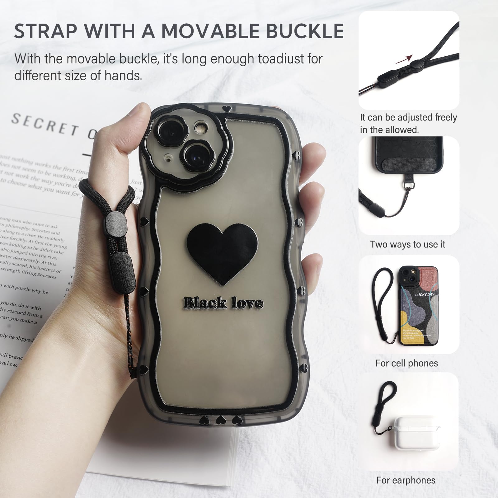 Universal Phone Lanyard with Adjustable Straps - for Smartphones & Crossbody Use