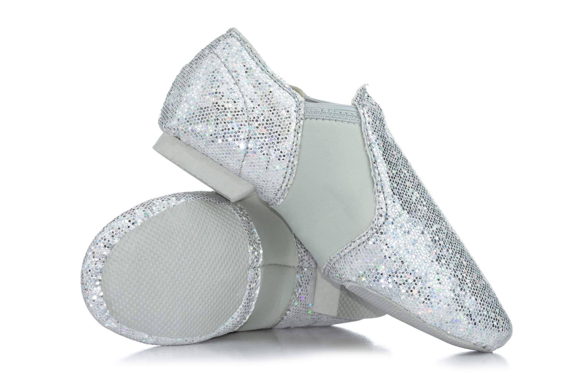 Double Platinum Girls Glitter Jazz Shoes - Sparkly Dance Shoes for Kids, Ballet & Tap Performance, Competition, Recital, Party Wear (Toddler to Youth Sizes)
