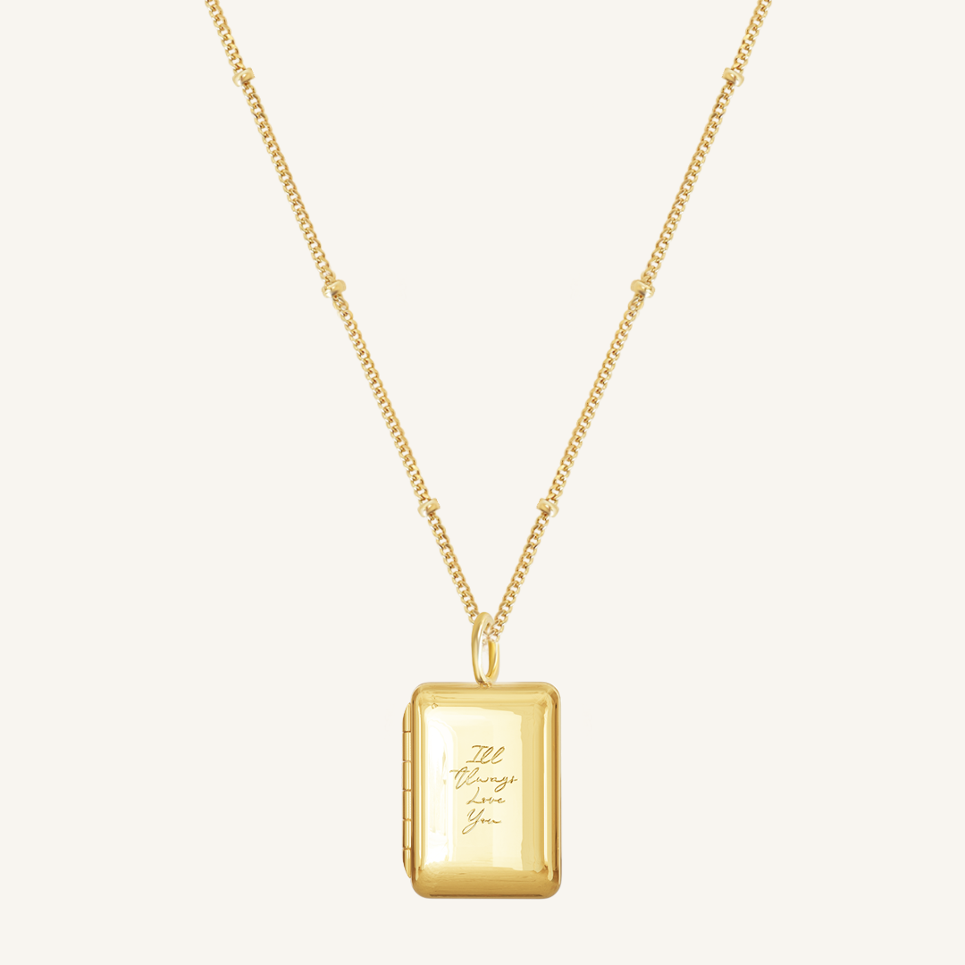 Personalized Etch Story Photo Locket Necklace - Custom Engraved Memorial Jewelry for Loved Ones | Perfect Gift for Anniversaries, Birthdays & Special Occasions