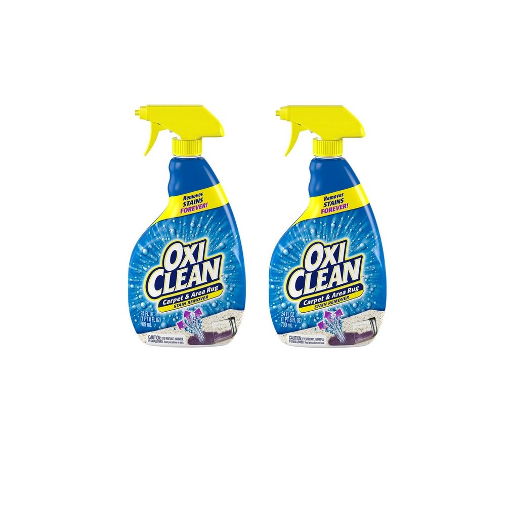 OxiClean Carpet and Area Rug Stain Remover Spray - 24 Ounce (2 Pack) | Fast-Acting Formula for Tough Stains | Perfect for Pets, Kids & High-Traffic Areas