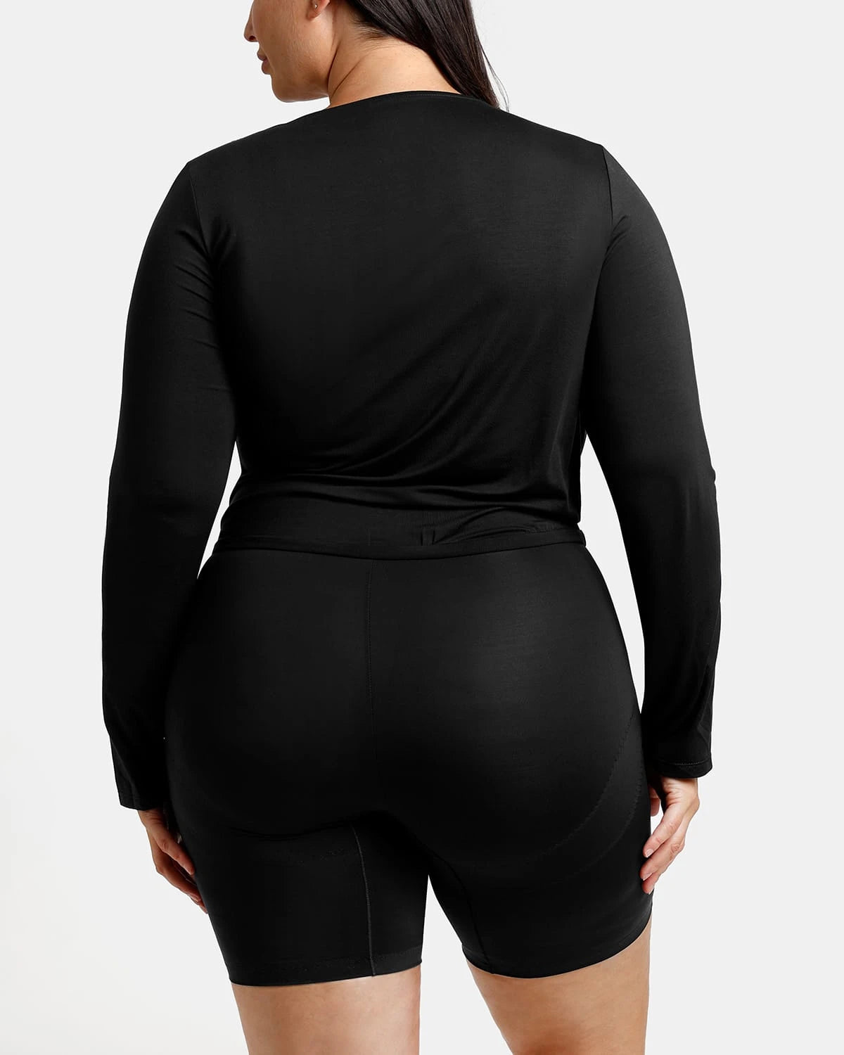 2-in-1 Built-in Shapewear Overlapping V-Neck Top for Women - Slimming Seamless Tummy Control Camisole for Layering & Everyday Wear