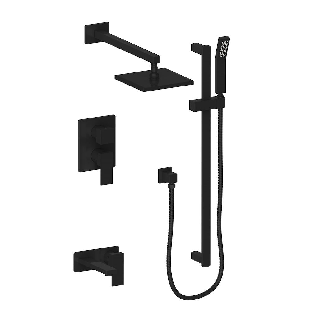 ZLINE Bliss Rainfall Shower System in Matte Black - High Pressure Luxury Shower Head with Adjustable Settings for Spa-Like Bathroom Experience (BLS SHS MB)