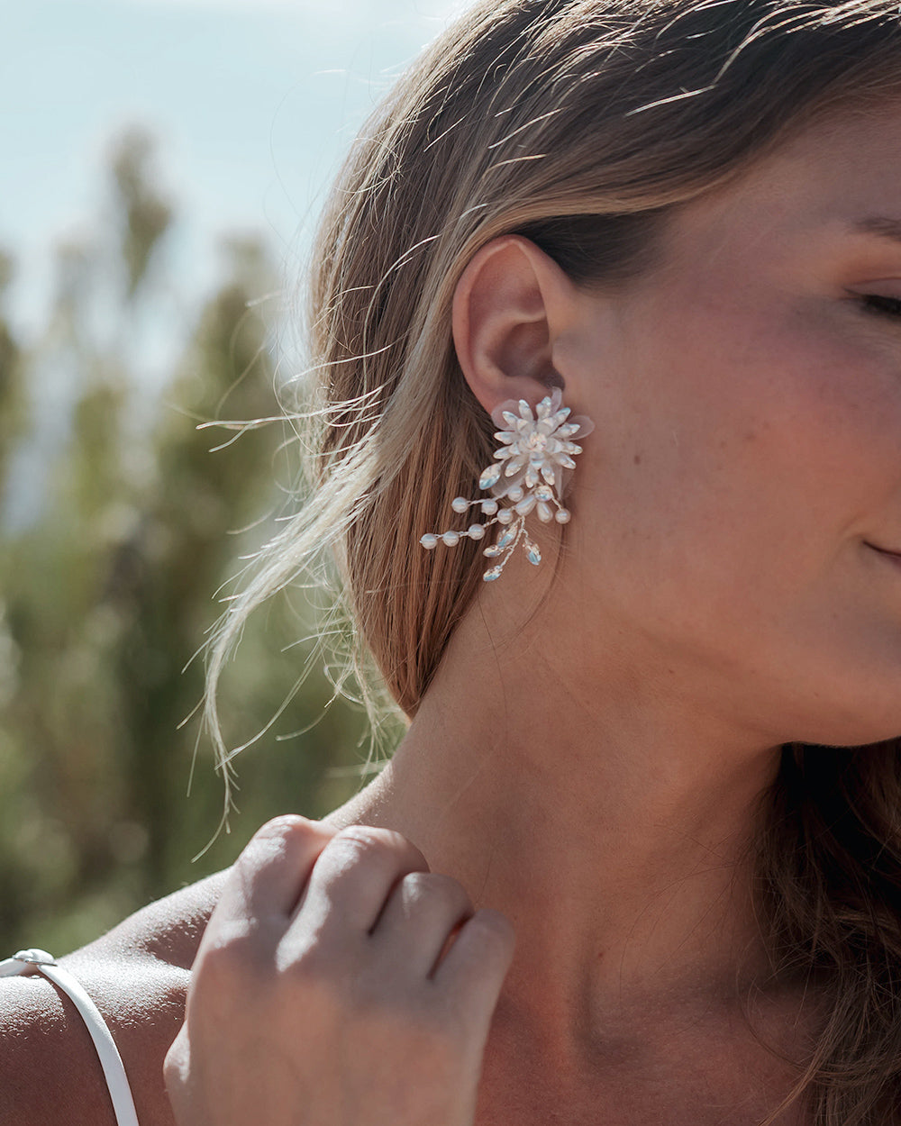 Neve Floral Earrings for Women - Elegant Handmade Dainty Flower Studs - Perfect for Weddings, Parties & Everyday Wear