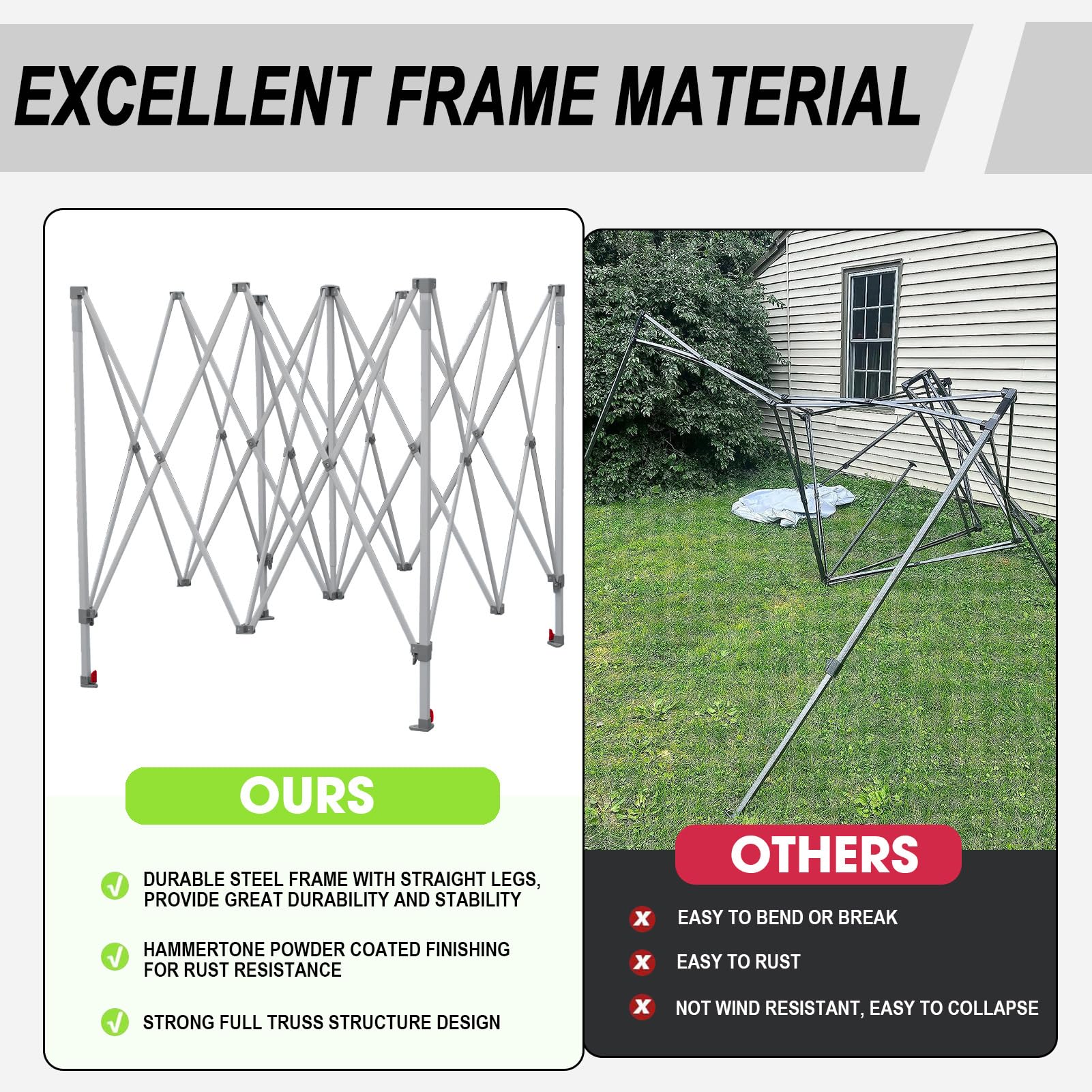 Eurmax USA 10x10ft Heavy Duty Pop Up Canopy Tent - Commercial Grade Instant Outdoor Canopy with Roller Bag & 4 Sand Bags (Burgundy) - Perfect for Backyard Parties, Farmers Markets, Beach Outings & Outdoor Events