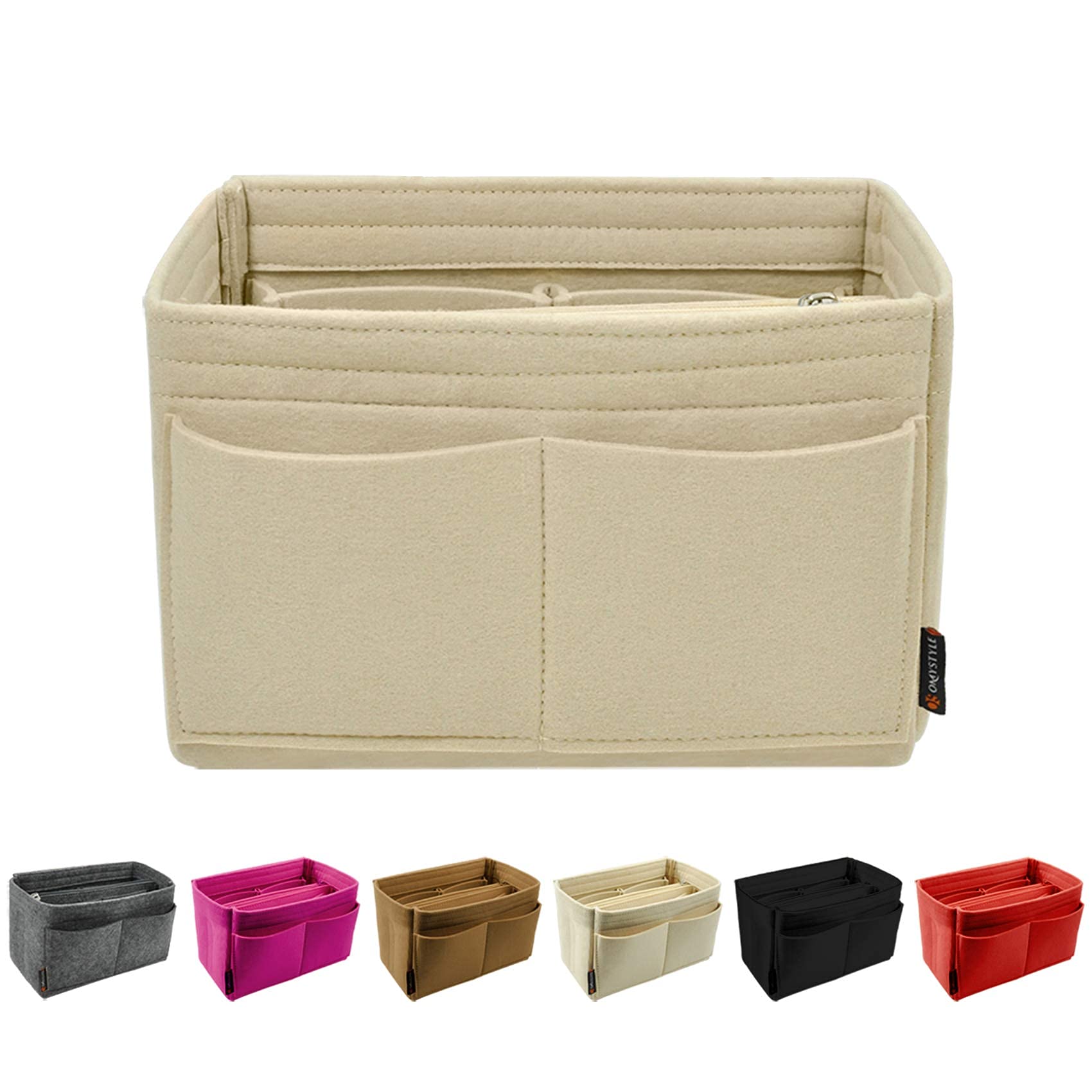 OMYSTYLE Felt Purse Organizer Insert for Handbags - 5 Sizes Tote Bag Organizer Compatible with Neverfull Speedy & More | Perfect for Travel, Work & Daily Organization