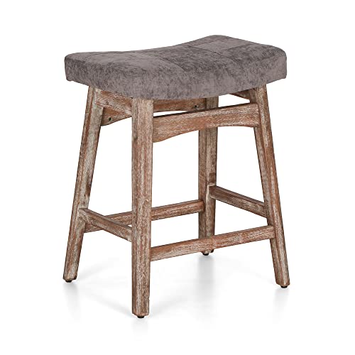 Grey Cushion + Wood Legs