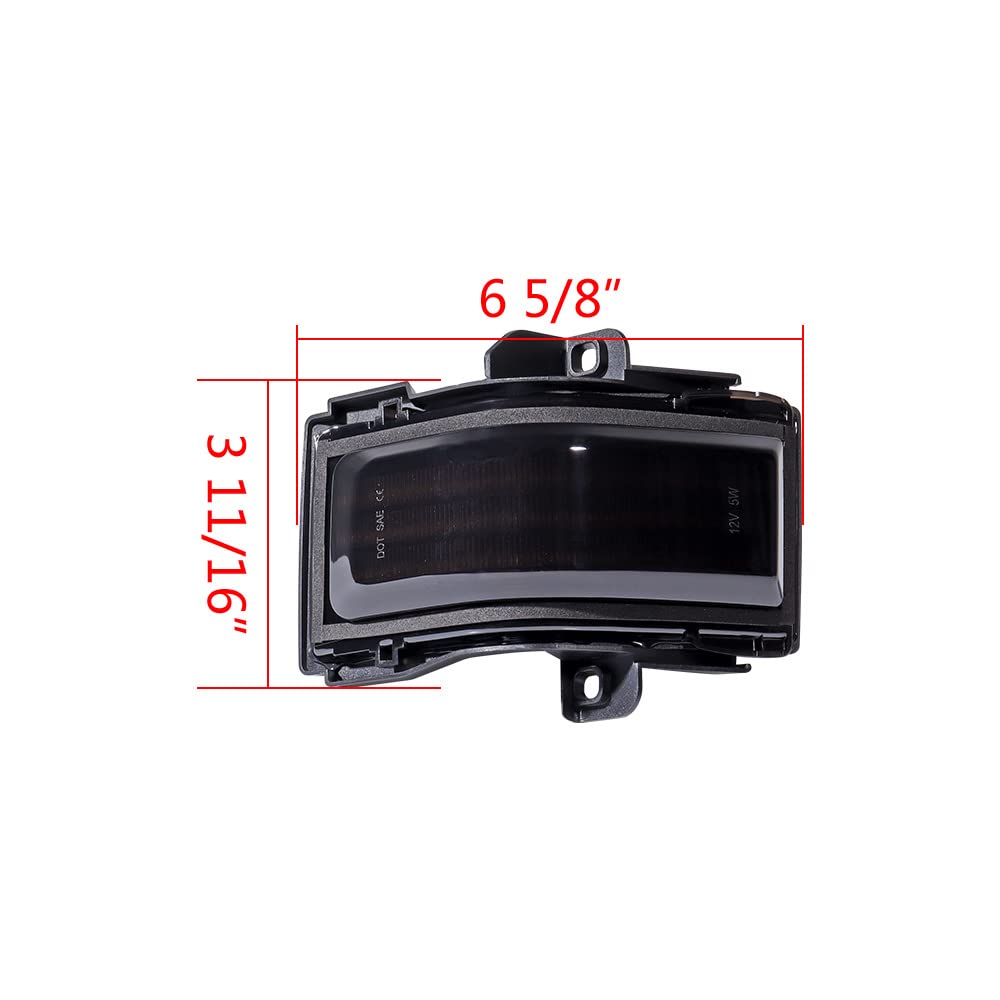 LED Sequential Side Mirror Marker Lights Switchback Turn Signal Lamps - Compatible with 2017-2023 Ford F250 F350 F450 F550 Super Duty & 2015-2023 F150 - Enhanced Visibility & Safety for Towing & Night Driving