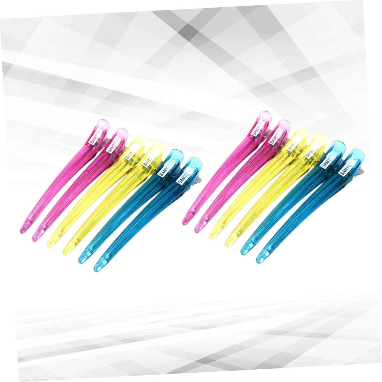 FOMIYES 12-Piece Crystal Hair Clips Set for Women & Girls - Professional Sectioning Hair Dressing Clips for Salon, Barber Shop & Home Styling - Perfect for Hair Styling, Braiding & Updos