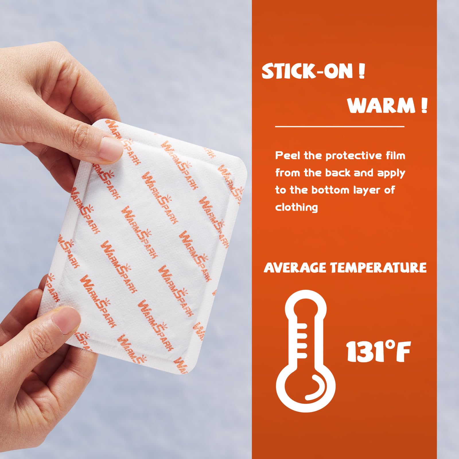 Body Warmers with Adhesive - Disposable Air-Activated Heat Patches for Back, Shoulder & Muscle Pain Relief - Lasts Up to 12 Hours - WarmSpark - Perfect for Outdoor Sports, Winter Activities & Chronic Pain Management