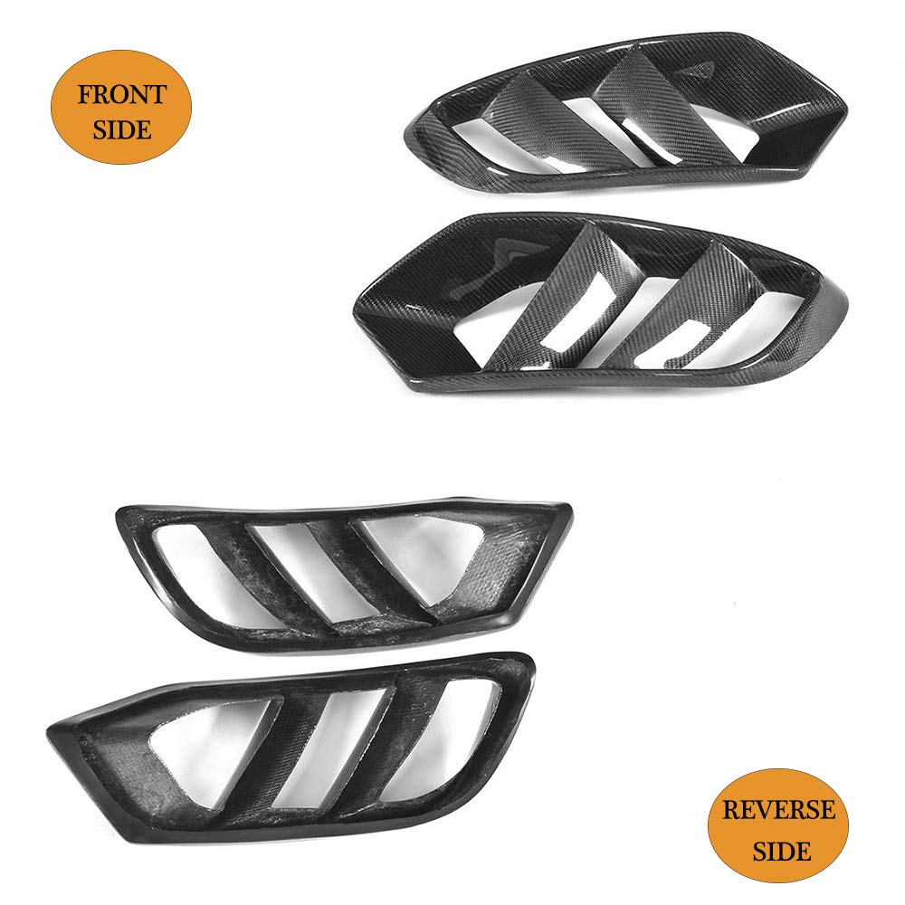 Carbon Fiber Fog Light Cover for Mercedes Benz C-Class W205 Sedan 2015-2019 | Front Bumper Canard Fender Scoop | High-Quality Replacement Part | Enhances Sporty Look & Aerodynamics (Perfect for Car Enthusiasts & Street Racing)