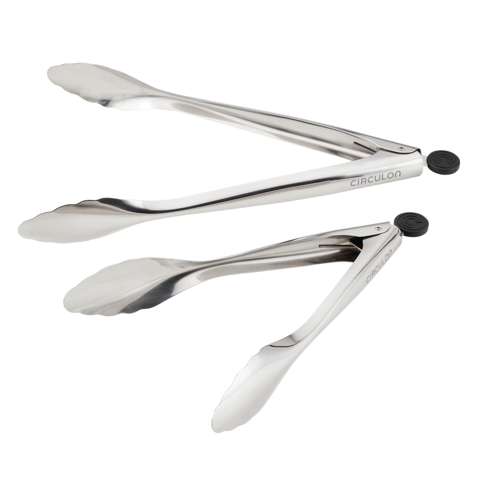Premium 2-Piece Stainless Steel Kitchen Tongs Set - Heavy Duty Cooking & BBQ Tongs for Grilling, Serving, Salad, Pasta (12 Inch & 9 Inch) - Perfect for Restaurants, Home Cooking & Outdoor BBQ