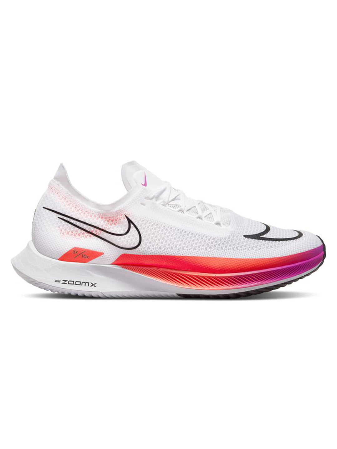 Nike ZoomX Streakfly Running Shoes for Men - White/Flash Crimson/Hyper Violet/Black - Size 13 D Medium - Lightweight Racing Sneakers for Marathon Training & Road Running