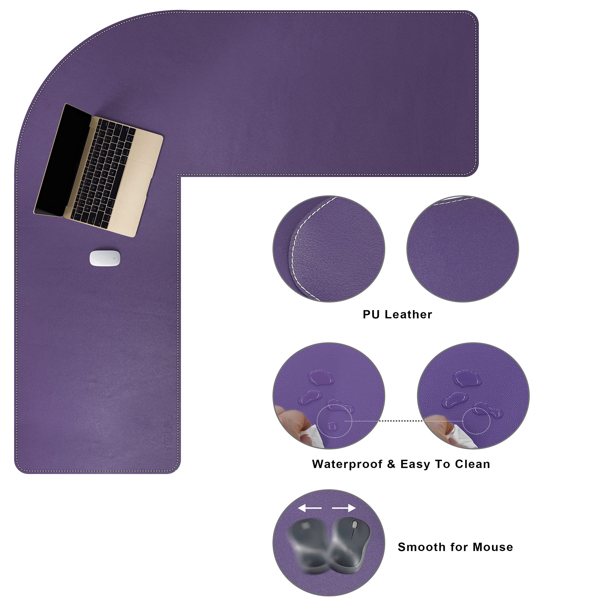 Premium L-Shaped Desk Mat - 46