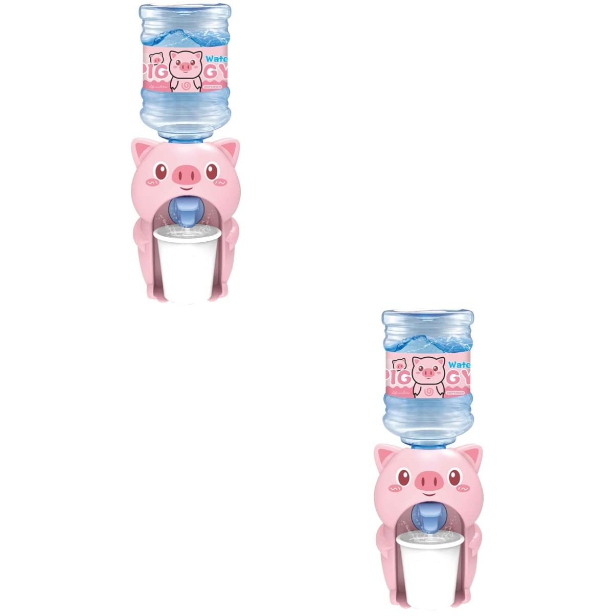 Bestoyard 2-Pack Mini Electric Water Dispenser Toy - Cute Dollhouse Water Fountain for Kids, Pretend Play Kitchen Accessories | Perfect for Role Play, Tea Parties & Dollhouse Decor