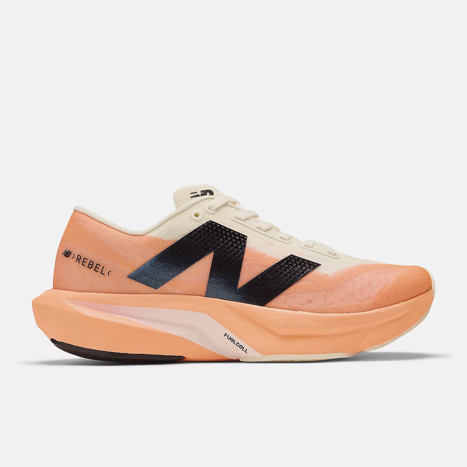 New Balance Women's FuelCell Rebel v4 Running Shoes - Hot Mango/Angora/Black | Lightweight & Responsive for Road Running, Training & Gym Workouts