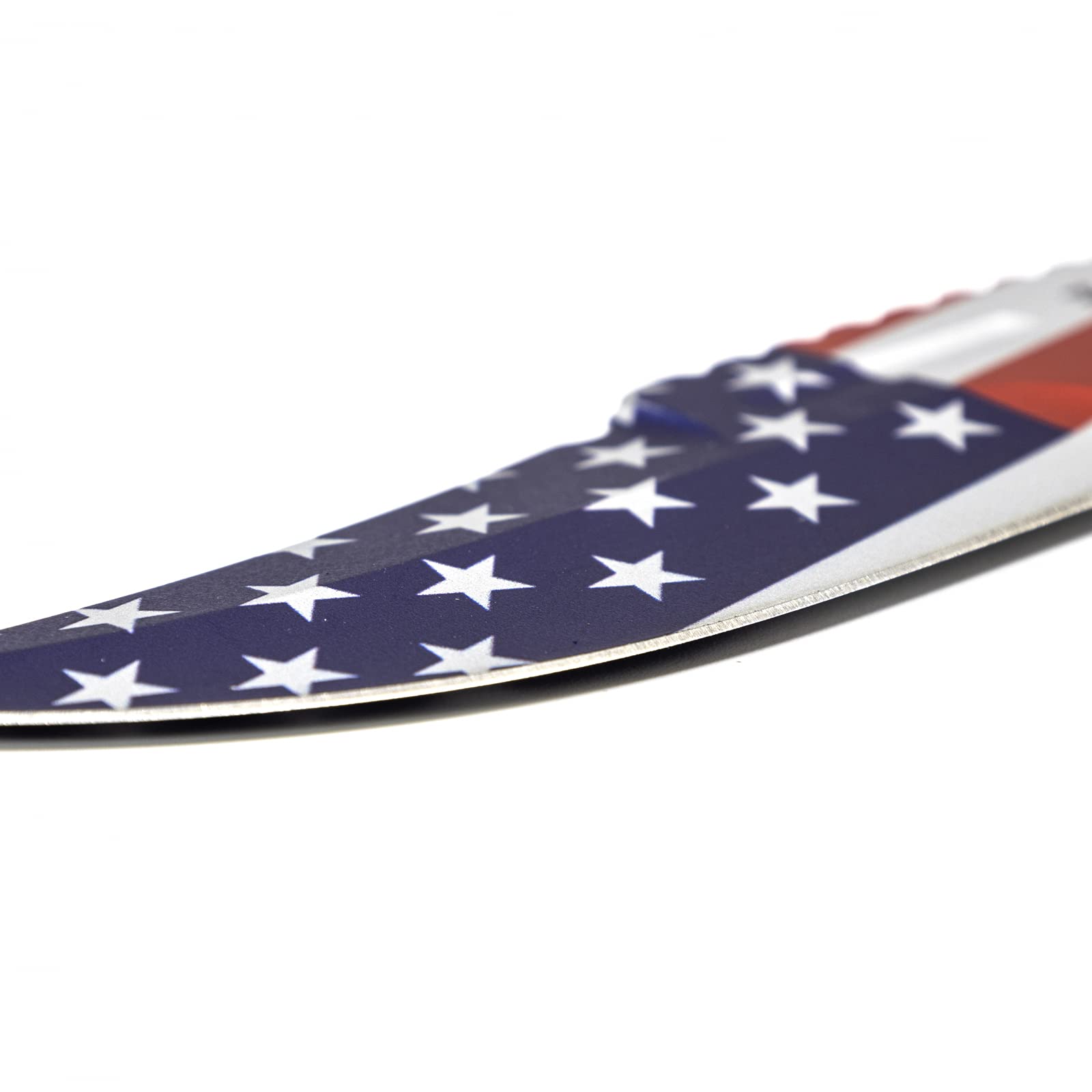 ASR Tactical Full Tang Survival Knife with Clip Point Blade, Slim Kydex Sheath & Hook Handle - American Flag Design - Perfect for Camping, Hunting, and Outdoor Adventures