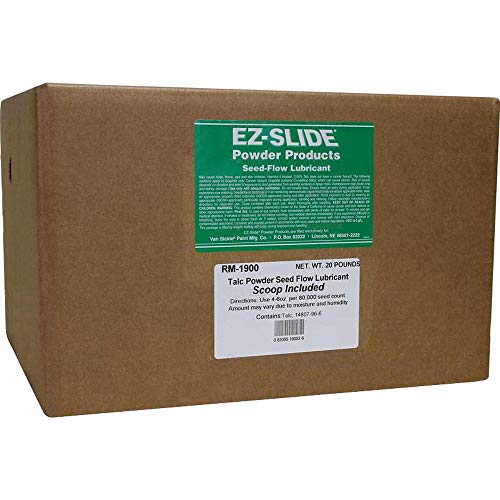 Premium White Talc Powder - 20lb Box for Seed Lubrication | Industrial & Agricultural Use | Dusting, Friction Reduction & Moisture Control