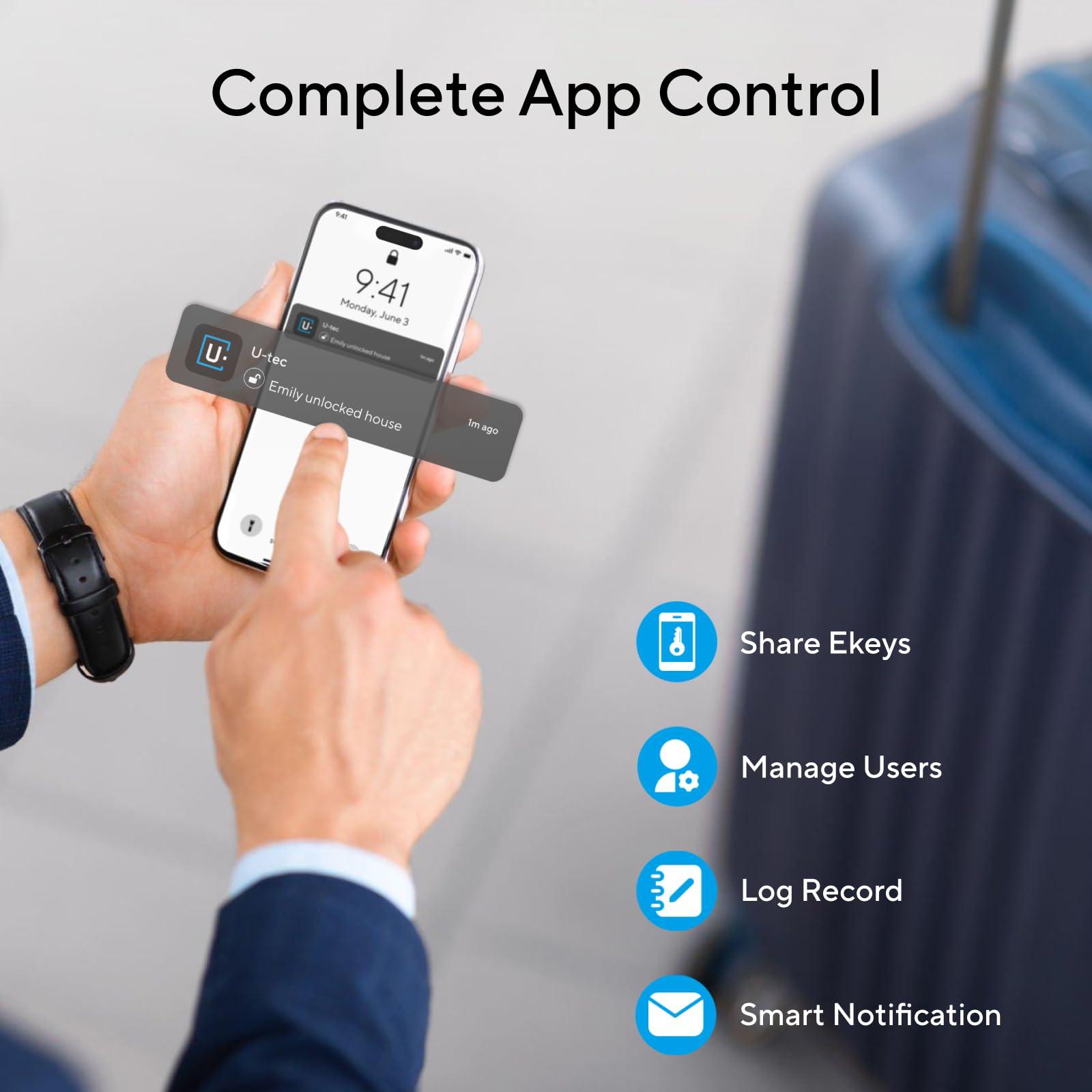 Ultraloq U-Bolt Pro Smart Lock with WiFi Bridge - Keyless Entry Deadbolt with Mobile App Control, Anti-Peep Keypad, Auto Lock/Unlock & Temporary Access Sharing for Home Security | Perfect for Airbnb Rentals, Vacation Homes & Smart Apartments