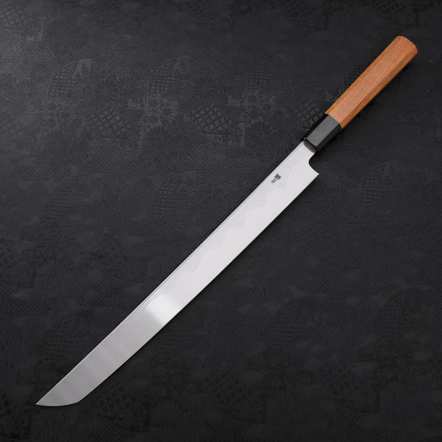 Premium Sakimaru Takohiki Japanese Knife - Blue Steel #2 Kasumi Finish with Buffalo Teak Handle (330mm) - Ideal for Sushi Chefs & Japanese Cuisine Preparation
