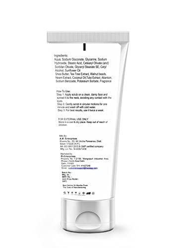 Activated Charcoal & Tea Tree Face Wash Combo for Deep Pore Cleansing - Skin Purifying Detox Scrub with Neem Extract for Men & Women | Acne Treatment, Blackhead Removal, Daily Skincare Routine