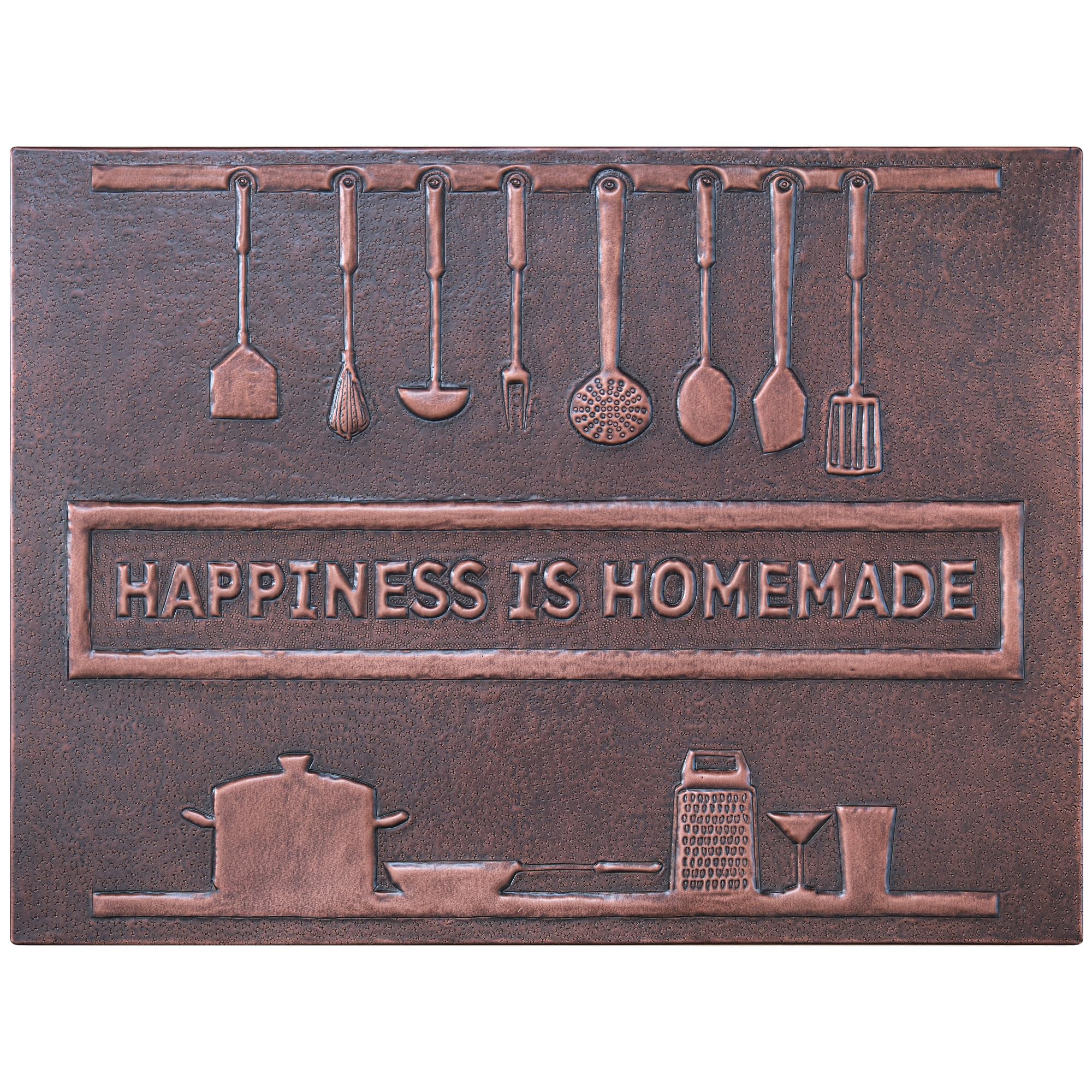 Custom Copper Kitchen Backsplash Panel - Handmade Personalized Copper Backsplash Tile for Indoor & Outdoor Wall Decor (Brown) | Perfect for Kitchen Remodeling, Restaurant Decor & Home Improvement Projects
