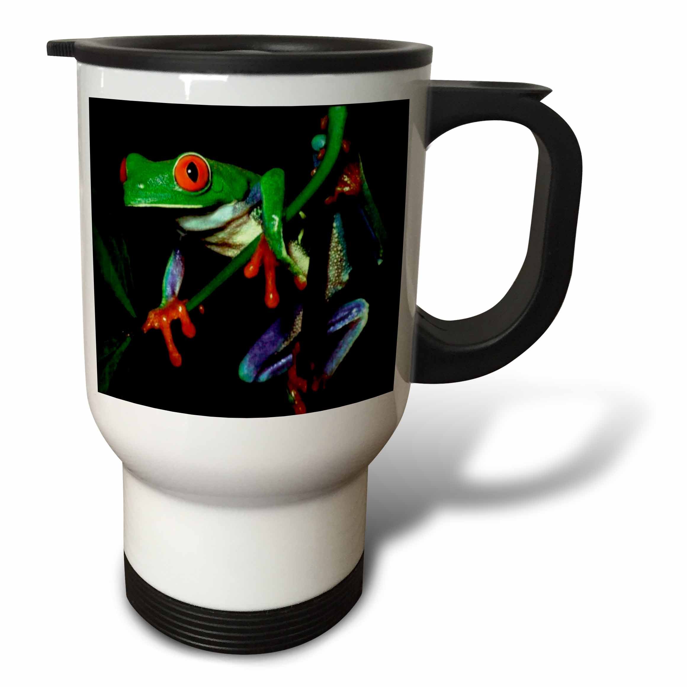3D Printed Frog Travel Mug - 14 oz Insulated Coffee Cup with Lid, Leak-Proof & BPA-Free - Perfect for Hot & Cold Drinks, Office, Commute, Camping & Outdoor Activities