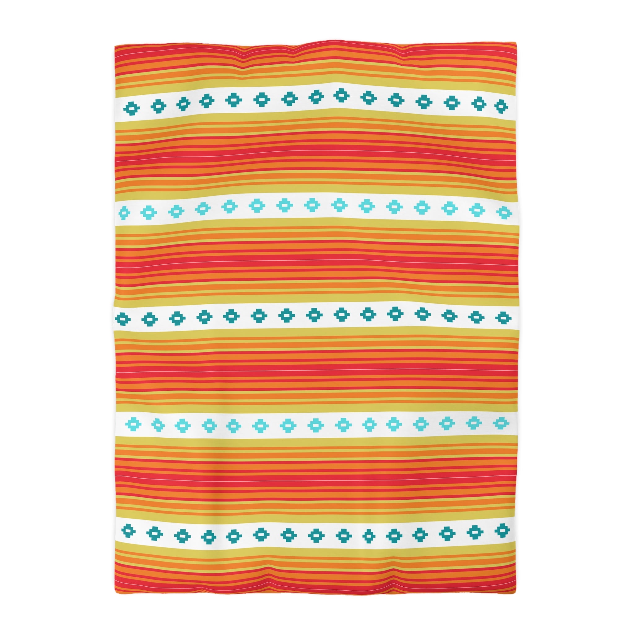 Southwestern Boho Bedroom Bedding Set - Soft Microfiber Duvet Cover with Piping - Queen, King, Full & Twin Sizes - Perfect for Guest Rooms & Vacation Homes