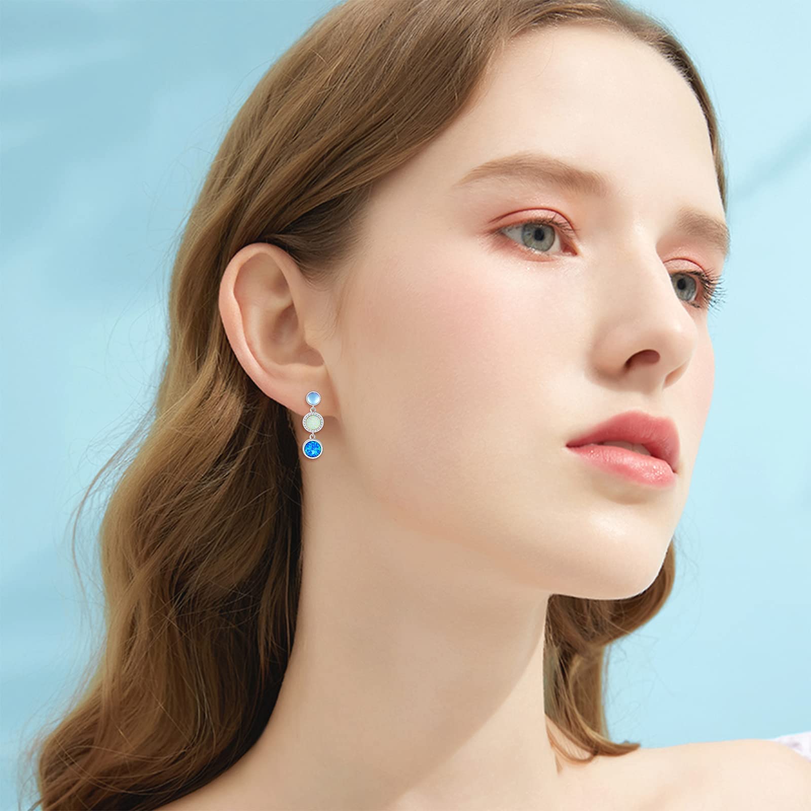 POPKIMI Sterling Silver Stud Earrings for Women - Minimalist Promise Jewelry Set, Perfect Birthday Gift for Her, Anniversary or Valentine's Day Present (Ideal for Everyday Wear, Date Nights & Special Occasions)