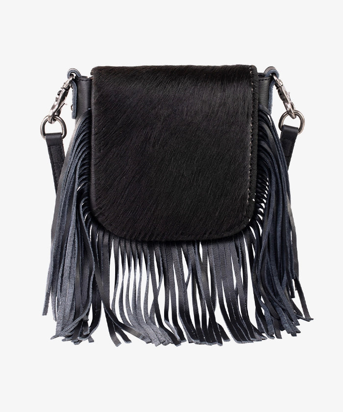 Montana West Genuine Leather Fringe Crossbody Bag with Hair-On Hide - Stylish Boho Purse for Women, Perfect for Music Festivals & Casual Outings