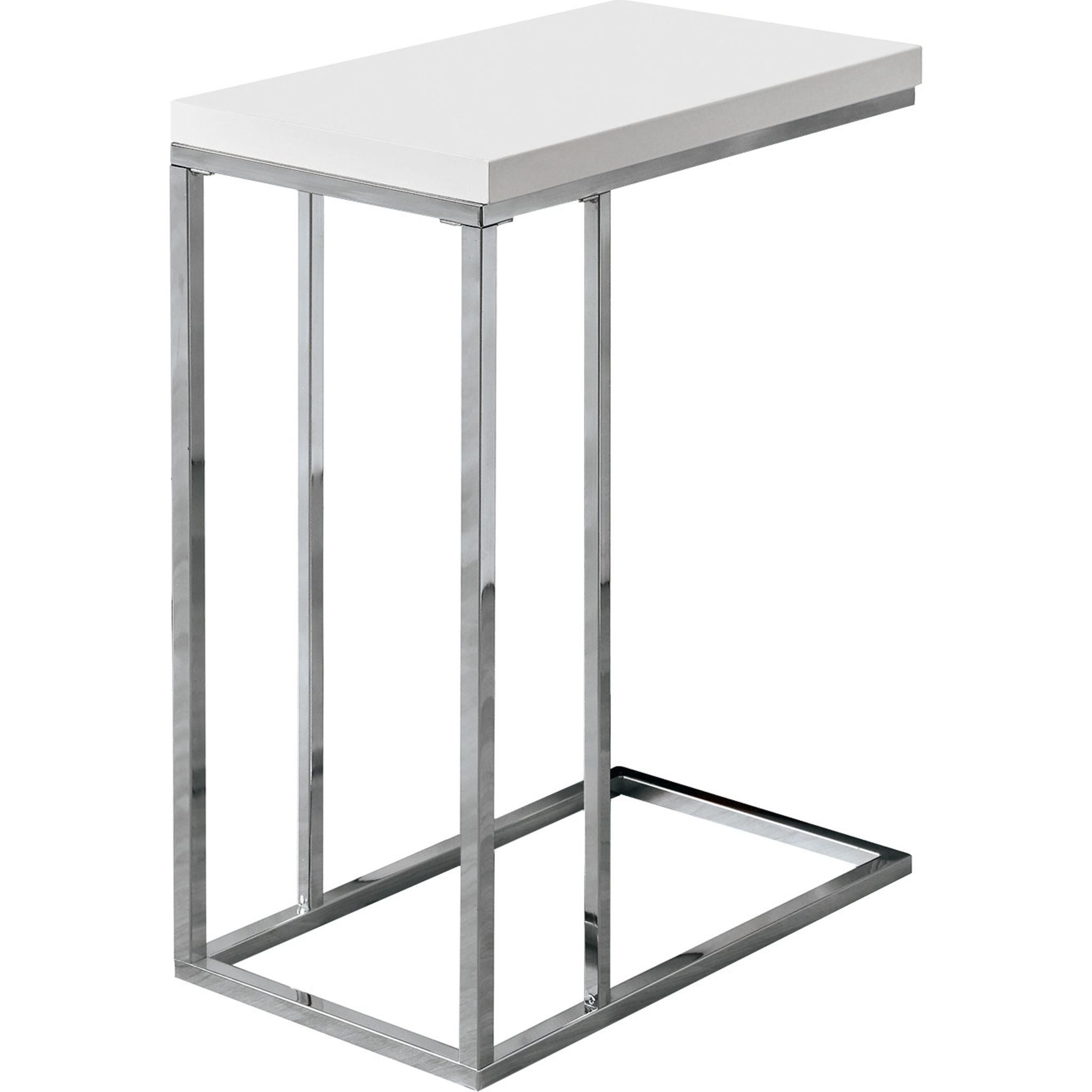 Modern White Aly Accent Table - Stylish Side Table for Living Room, Bedroom, or Entryway Decor