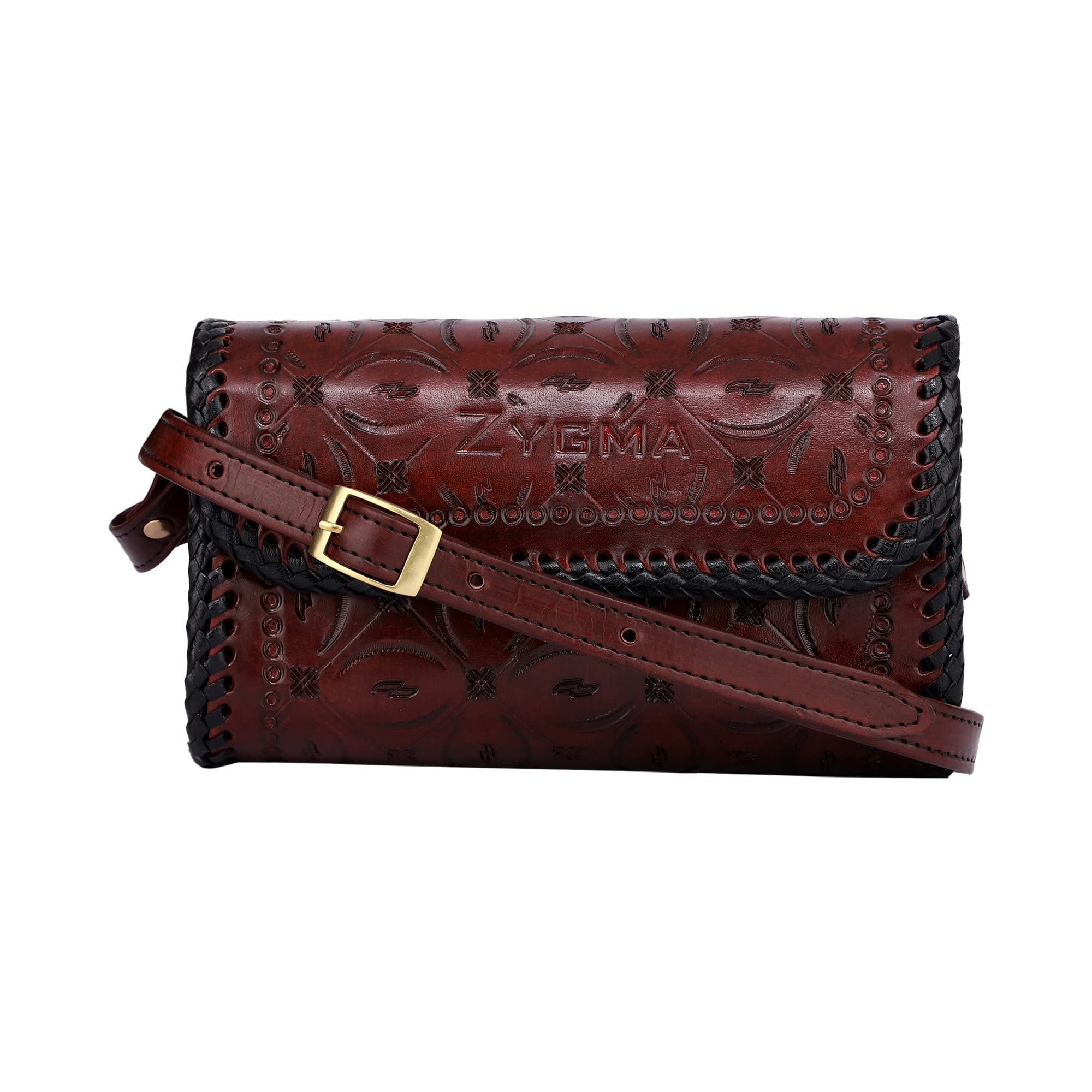 Zygma Genuine Leather Crossbody Bag for Women - Handmade Stylish Sling Purse with Adjustable Strap, Perfect Gift for Mom, Sister & Friend | Everyday Use, Work, Travel & Date Night