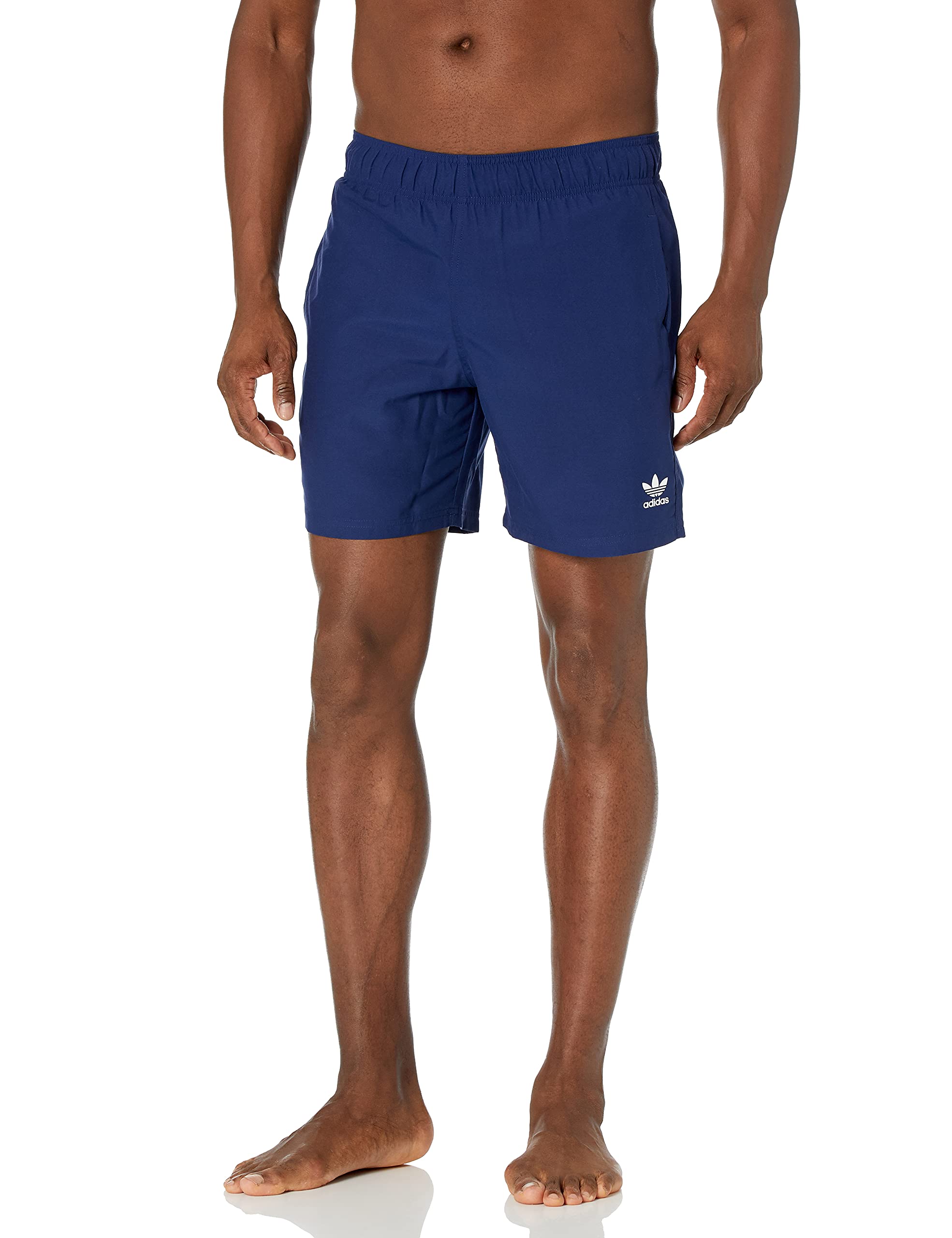 adidas Originals Men's Trefoil Essentials Swim Shorts - Quick-Dry Comfort for Beach, Pool & Water Sports | Classic Logo Design