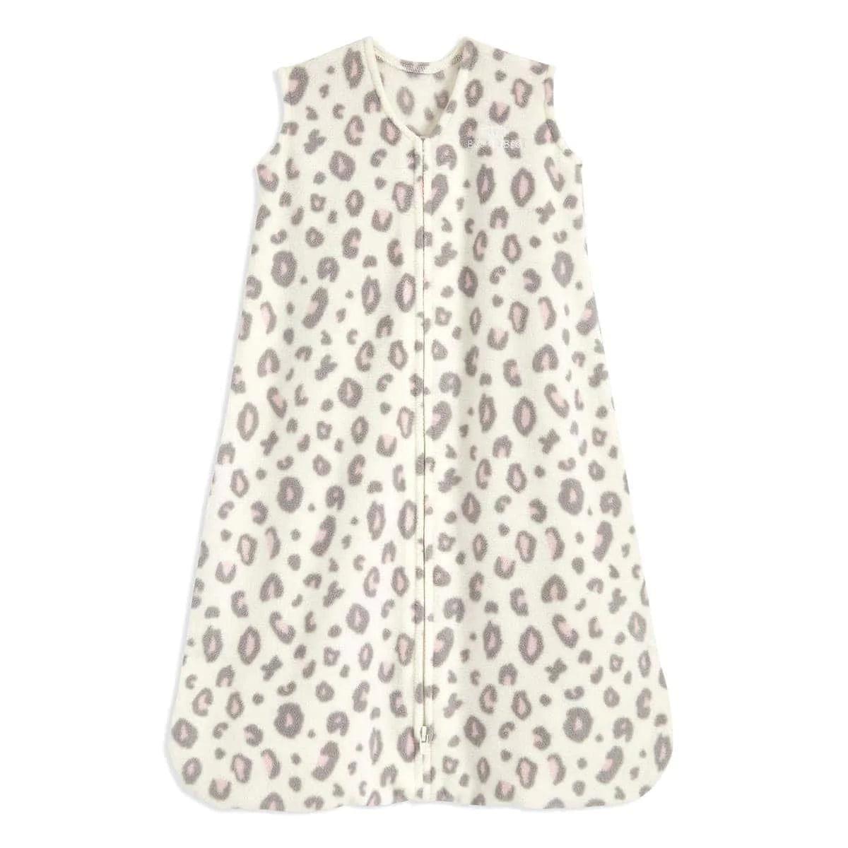 Halo Sleepsack Micro Fleece Leopard Pink 1 TOG - Soft Baby Swaddle Blanket for Safe Sleep, Perfect for Nursery, Daycare & Travel