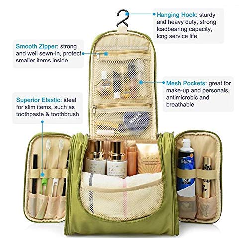 PAVITYAKSH Travel Makeup Organizer Bag - Cosmetic & Accessories Storage Pouch with Hook for Women | Perfect for Travel, Home, and Daily Use