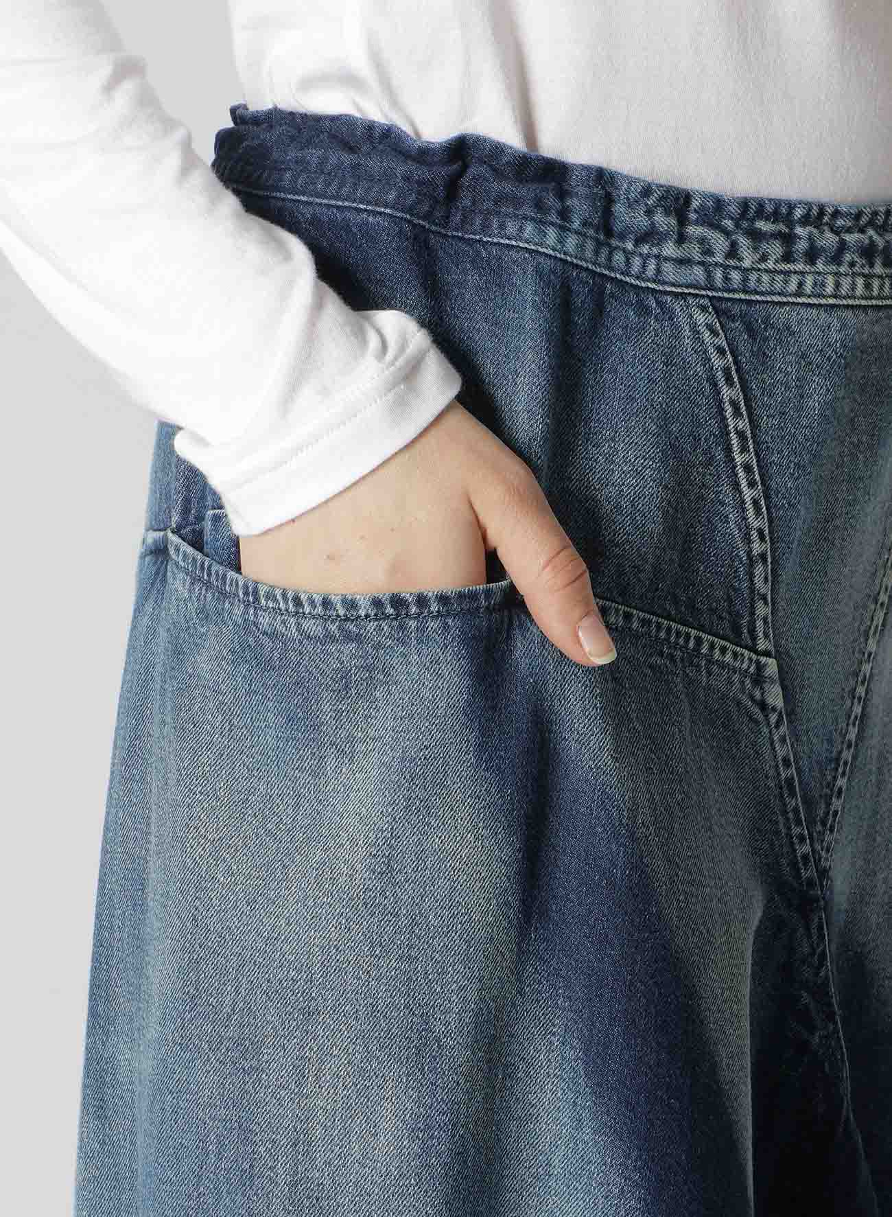 Spotted Denim Triangle Gusset Flare Skirt - Vintage 70s Inspired High Waist A-Line Skirt for Women | Perfect for Casual Outfits, Music Festivals & Boho Style