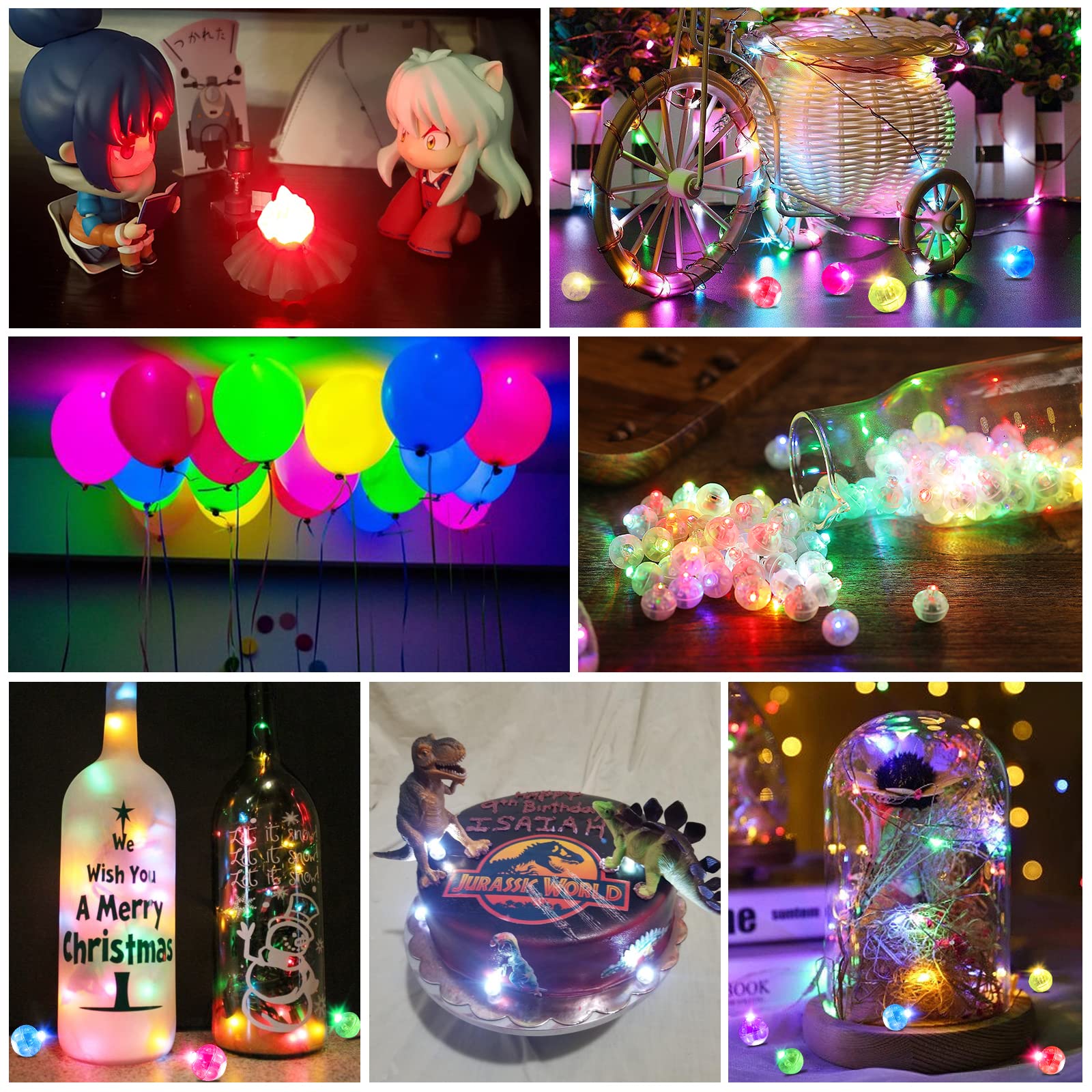100PCS Mini LED Lights for Paper Lanterns & Balloons - Battery Powered Fairy Lights for Neon Party, Easter, Christmas, Halloween, Birthday & Wedding Decorations - Perfect for Indoor/Outdoor Festive Lighting