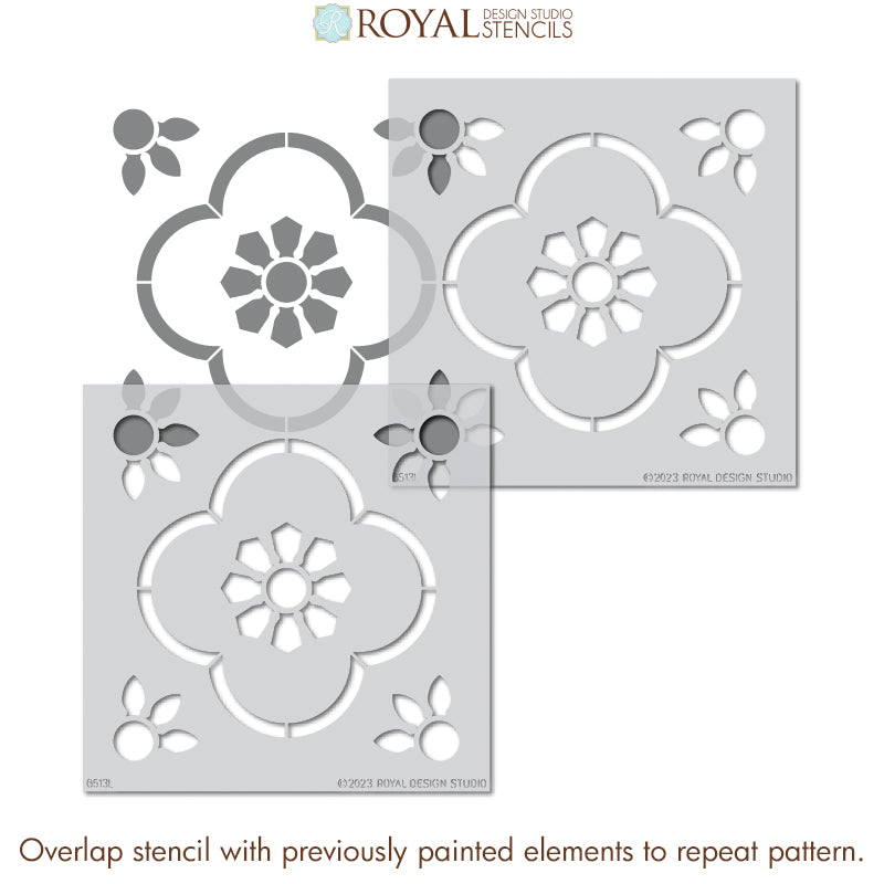 San Miguel Floral Tile - Handcrafted Mexican Ceramic Tiles for Kitchen Backsplash, Bathroom Wall Decor, and Outdoor Patio Design