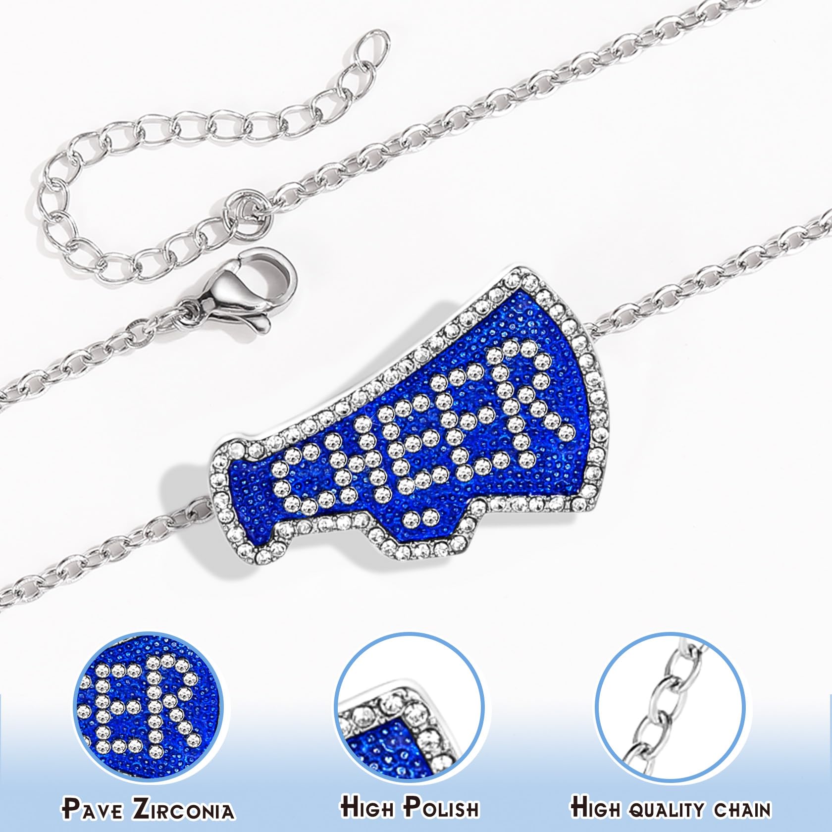 Gymnastics Necklace for Girls - Cheerleader Jewelry Gift for Teen Girls - Cute Pendant Necklace for Birthday, Christmas & Competition - Perfect for Gymnastics Meets, Cheer Practice & Special Occasions