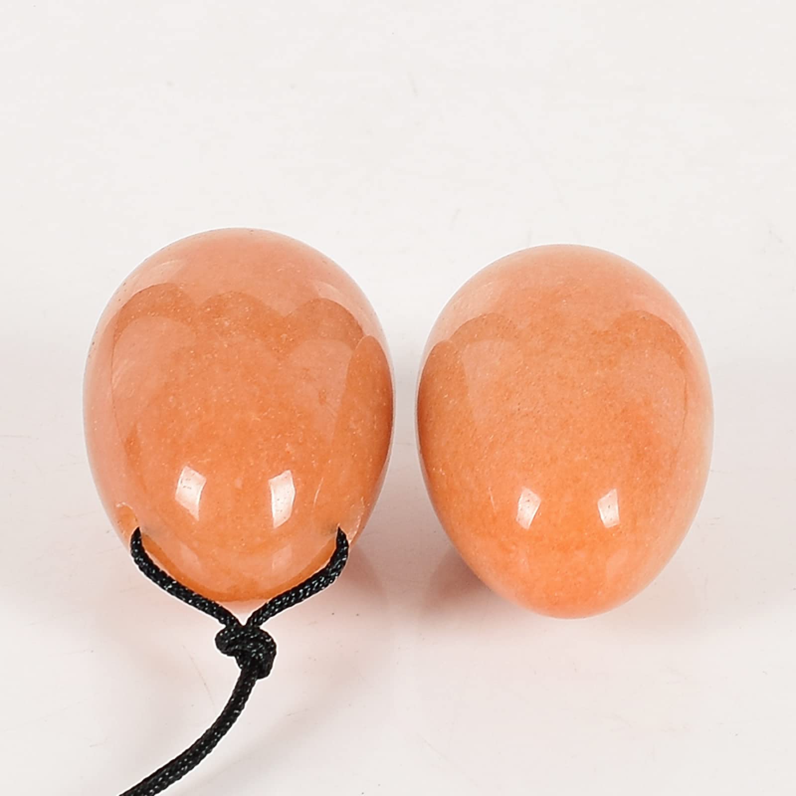 30X20mm Natural Red Jade Yoni Egg - Crystal Sphere for Pelvic Floor Exercise & Vaginal Tightening - Drilled for Easy Use - Perfect for Women's Wellness, Yoga & Kegel Workouts