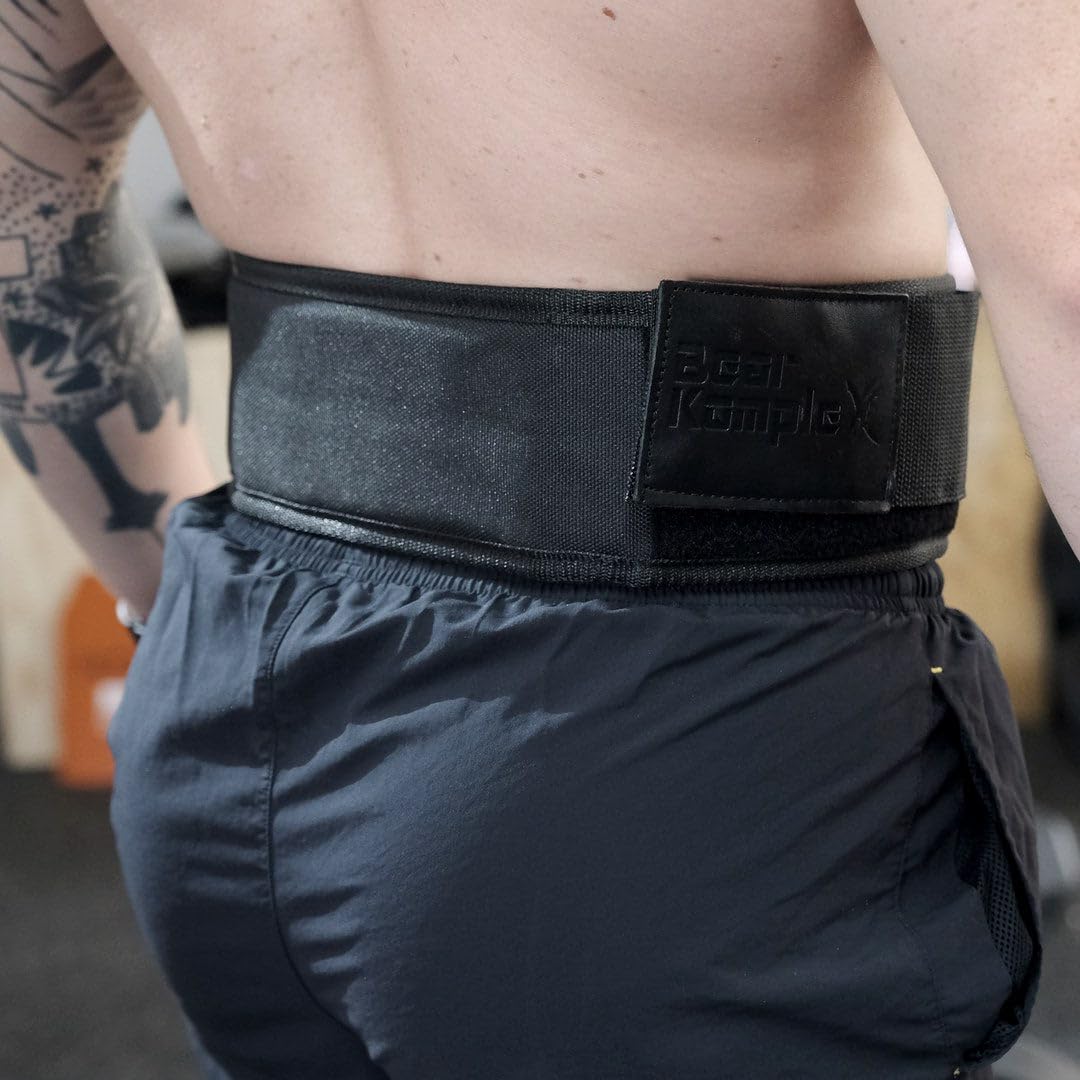 Bear KompleX Premium Leather APEX Weightlifting Belt for Men & Women - Powerlifting, Squats, Crossfit & Weight Training - Adjustable Velcro Back Support for Comfort - Ideal for Gym, Home Workouts & Strength Training