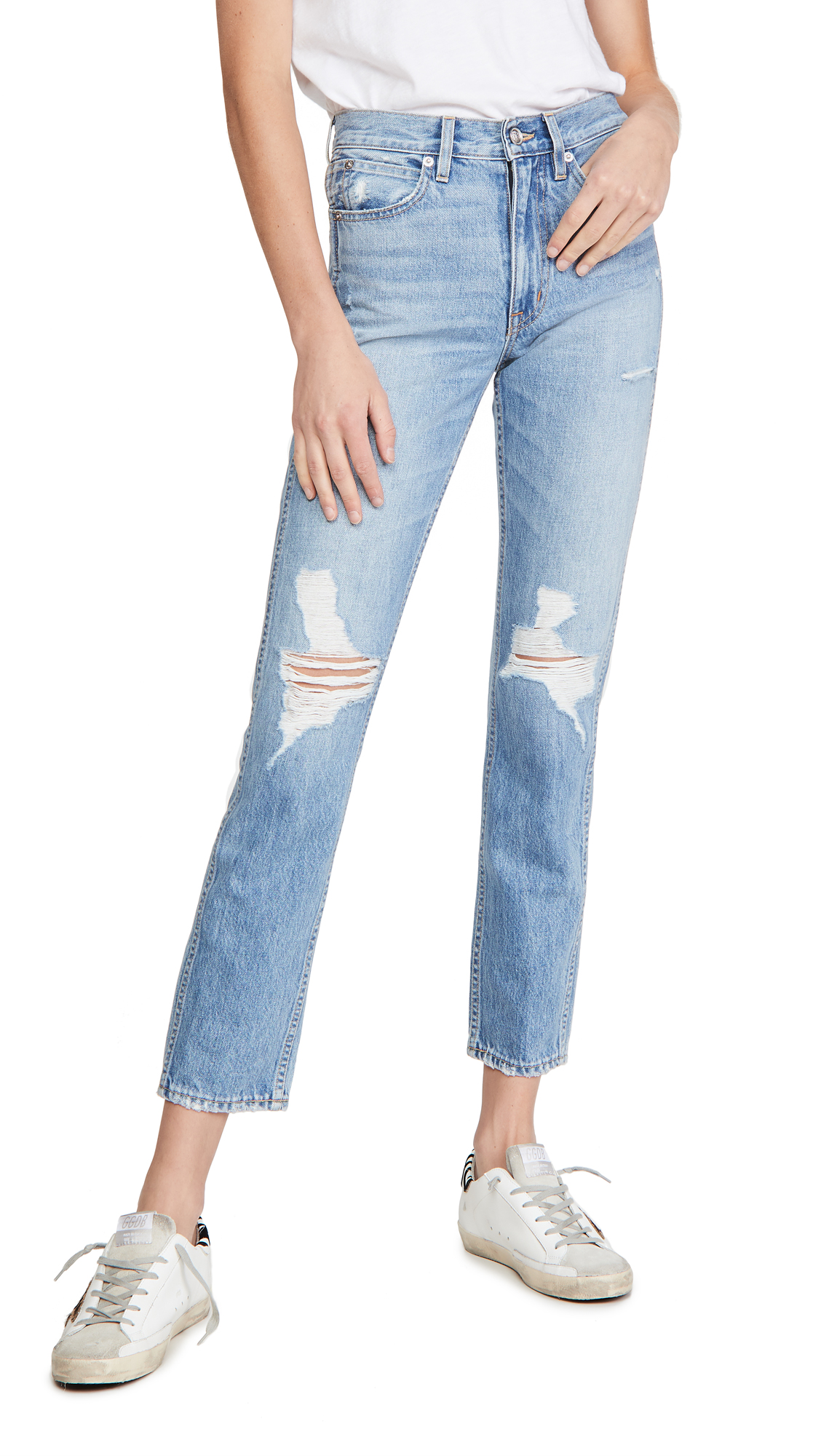 SLVRLAKE Women's Virginia Slim Fit High Waist Jeans - Stretchy Denim Pants for Casual Wear & Everyday Outfits | Perfect for Work, Dating & Weekend Style